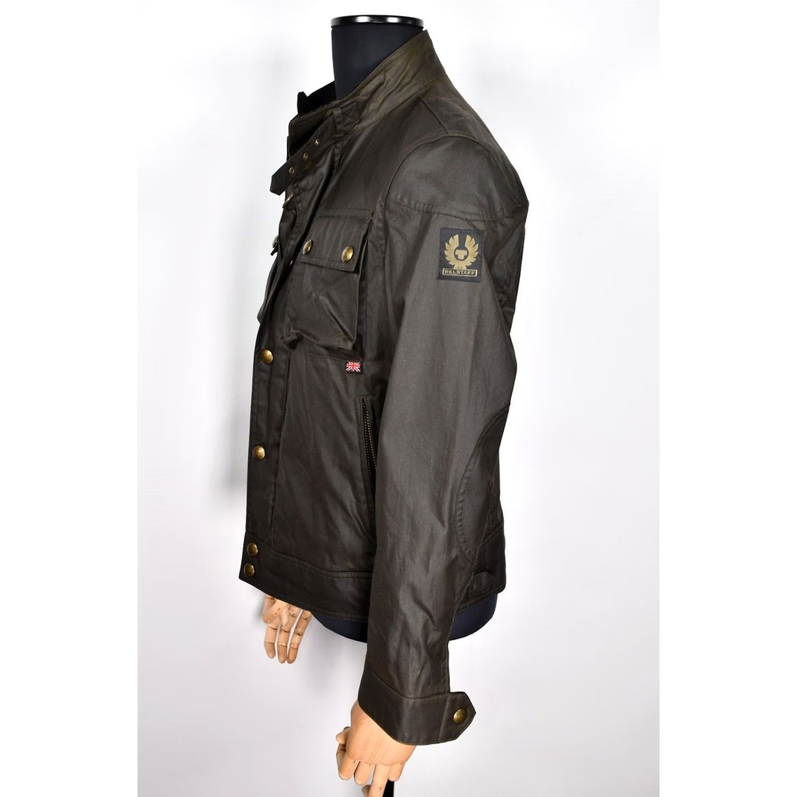 Belstaff Belstaff Racemaster Jacket Men's 38 Waxed Cotton Brown Logo Vintage? (No) Size US XXS / EU 40 - 4 Thumbnail