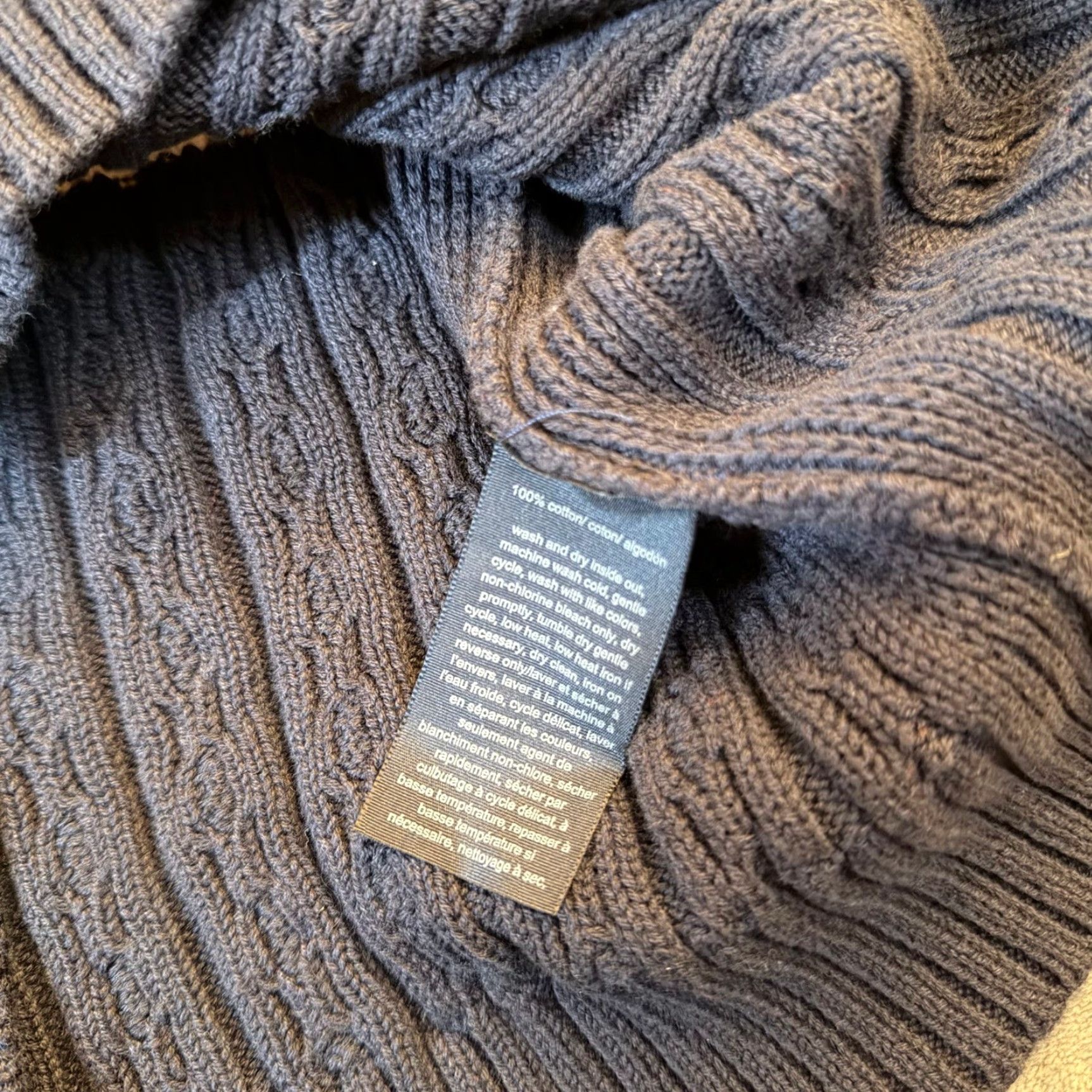 Tommy Hilfiger Tommy Hilfiger Sweater Womens Large Navy Red White Cable Knit Stripe Crew Neck Size L / US 10 / IT 46 - 5 Thumbnail