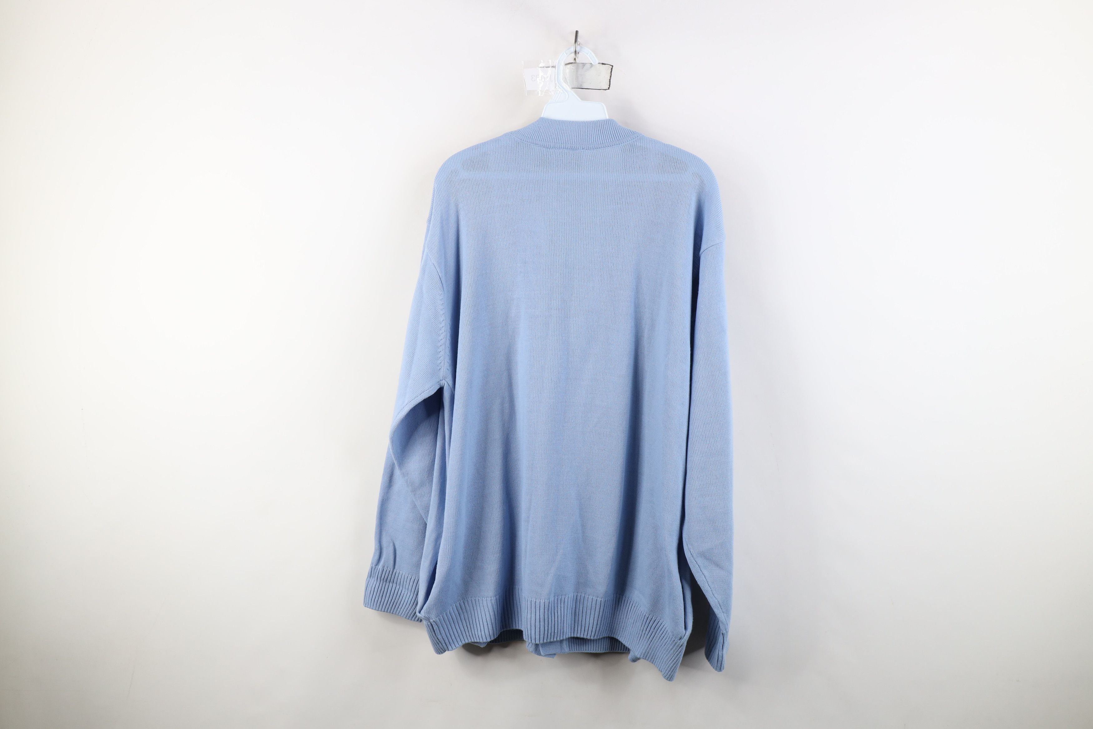 Vintage Vintage 90s Streetwear Knit Cardigan Sweater Carolina Blue Size US L / EU 52-54 / 3 - 11 Thumbnail
