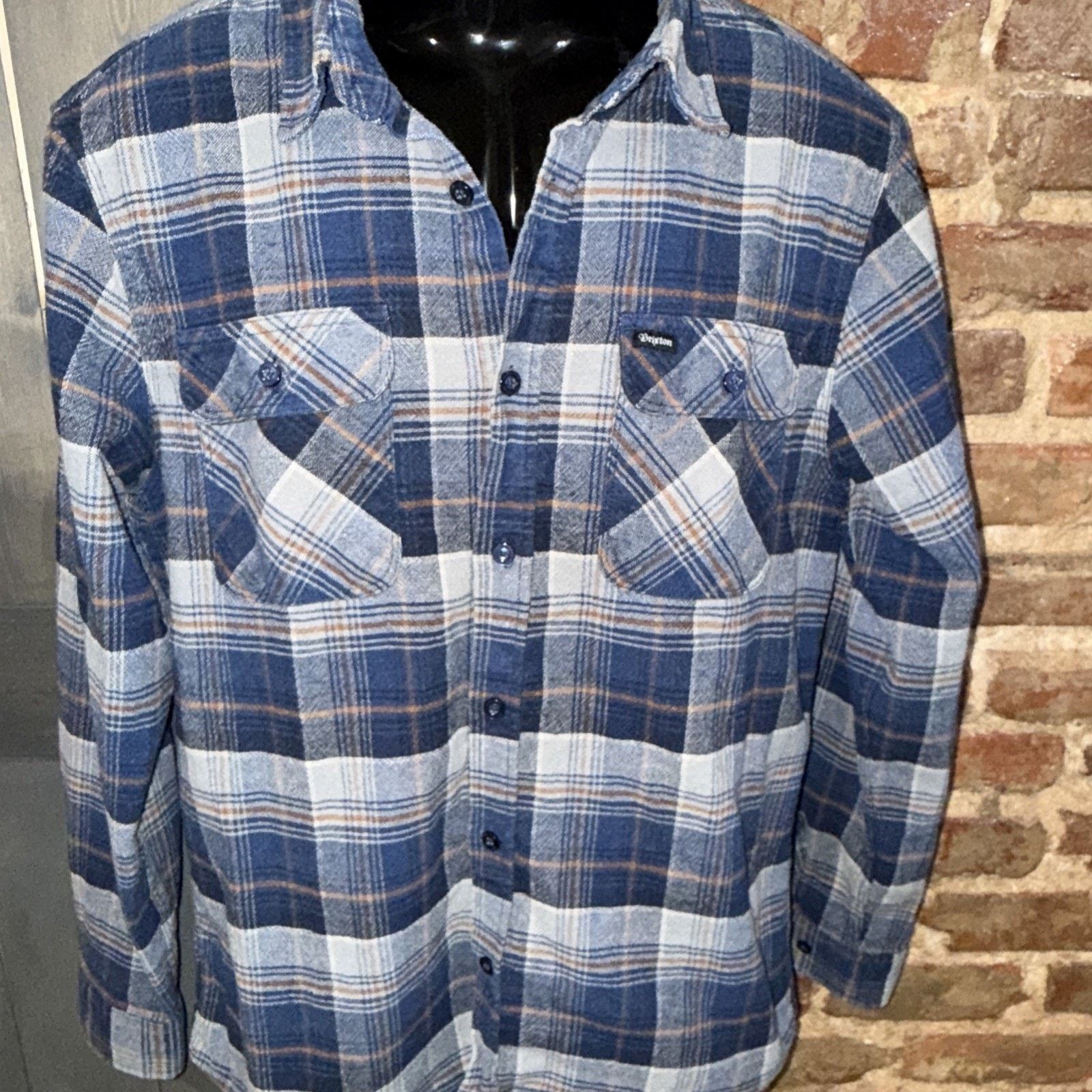 Brixton Brixton Bowery Long Sleeve Twill Cotton Plaid Shirt Sz L Size US L / EU 52-54 / 3 - 2 Thumbnail