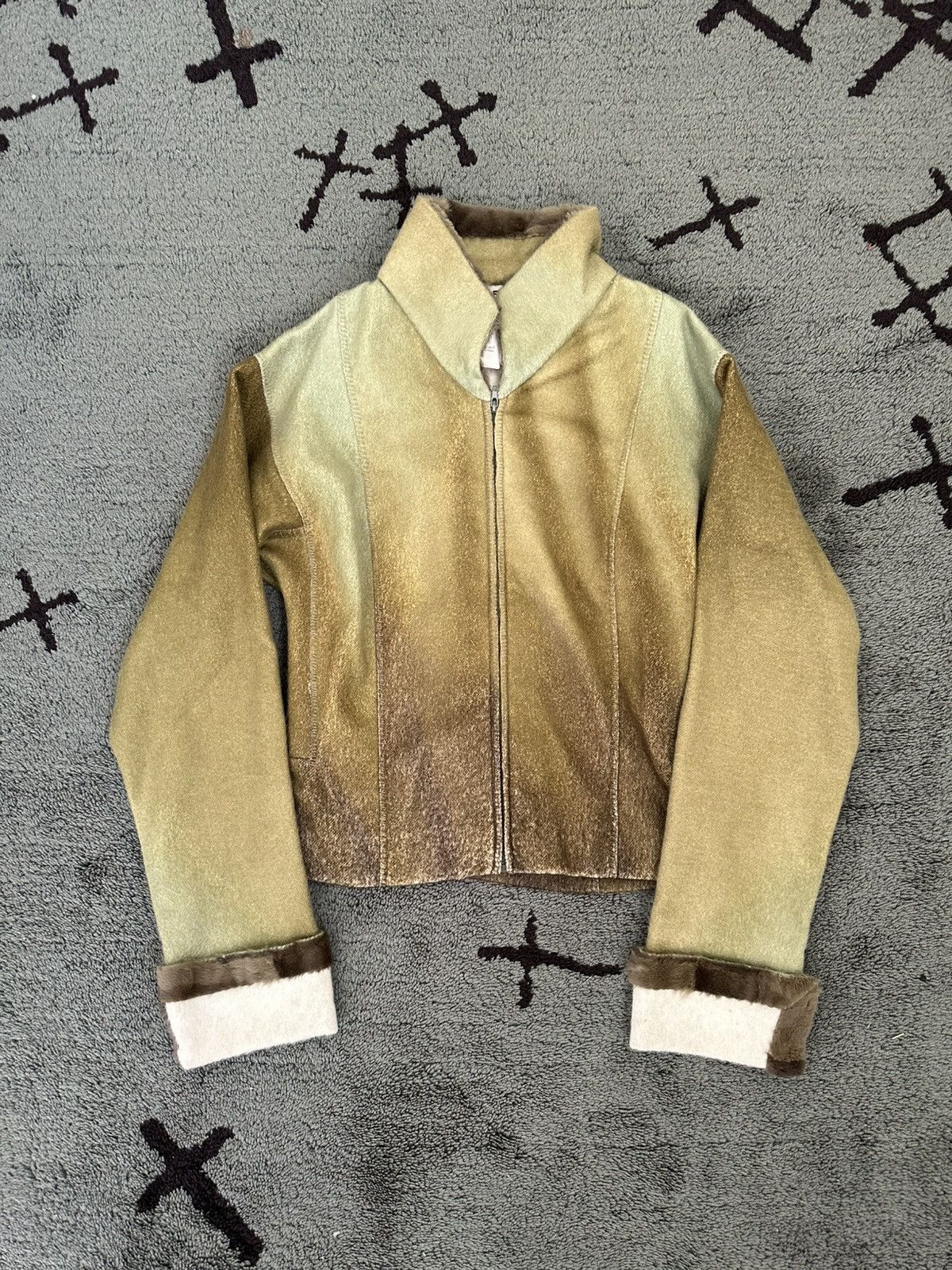 Fendi Archive Fendi Fall 1998 Cashmere Fur Bomber Jacket Lagerfeld Size XS / US 0-2 / IT 36-38 - 1 Thumbnail