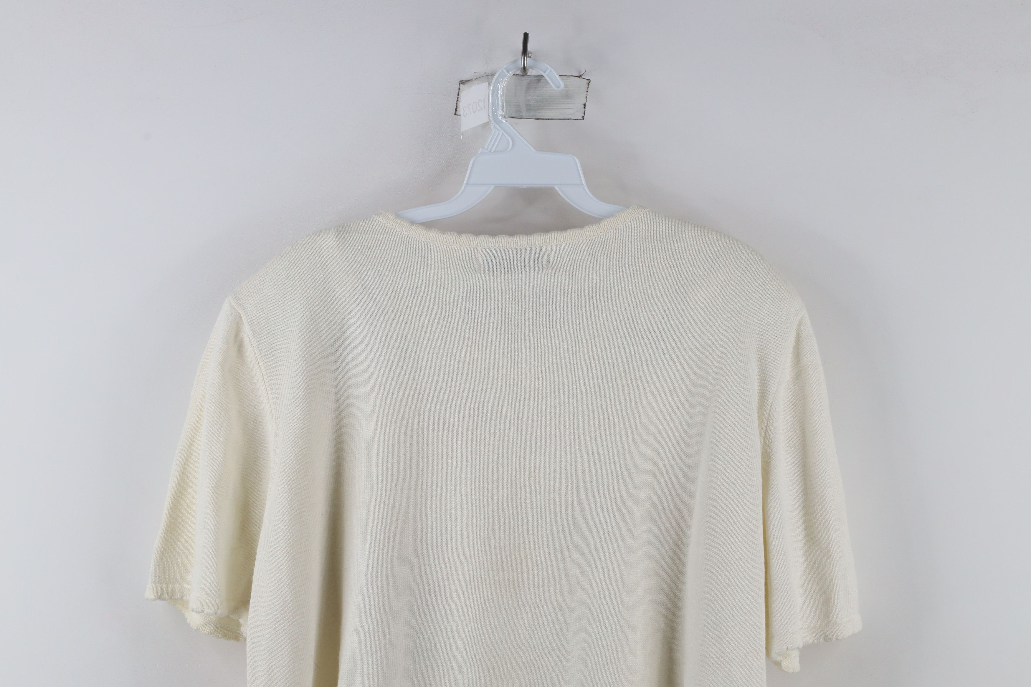 Vintage Vintage 90s Country Primitive Knit Short Sleeve Sweater Size XL / US 12-14 / IT 48-50 - 10 Thumbnail