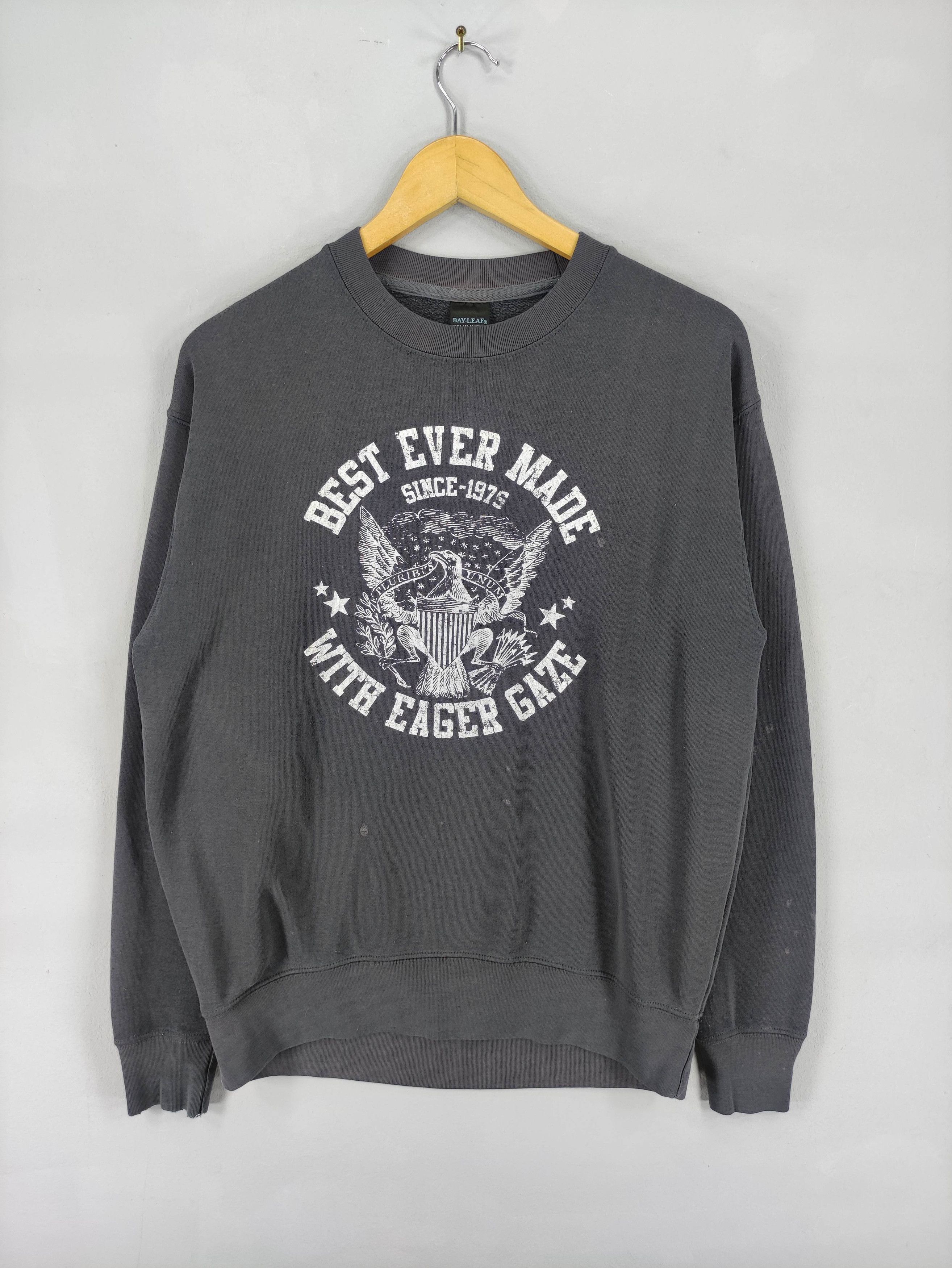 Japanese Brand Vintage Bay-Leaf Sweatshirt Jumper Big Logo Size US L / EU 52-54 / 3 - 1 Thumbnail