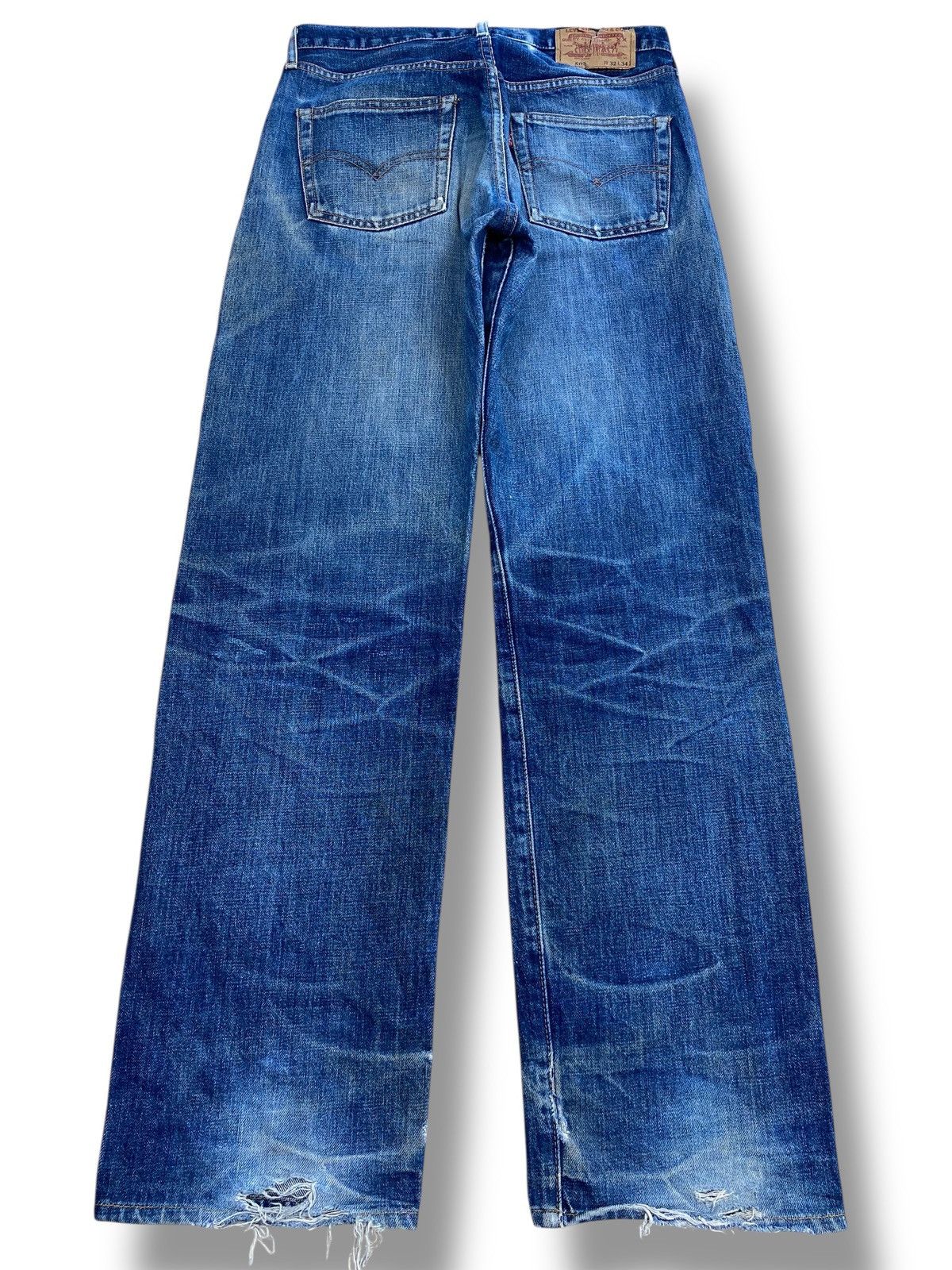 Levi's Levi’s Faded Blue Wash Whiskers Style Loose Jeans Size US 31 - 3 Thumbnail