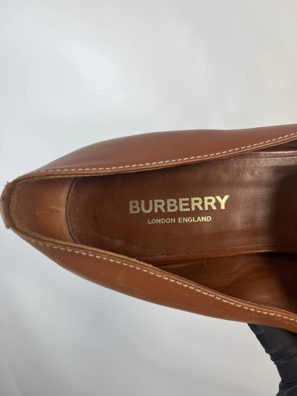 Burberry Burberry Leather TB Loafers Brown size 37 Size US 7 / IT 37 - 7 Thumbnail