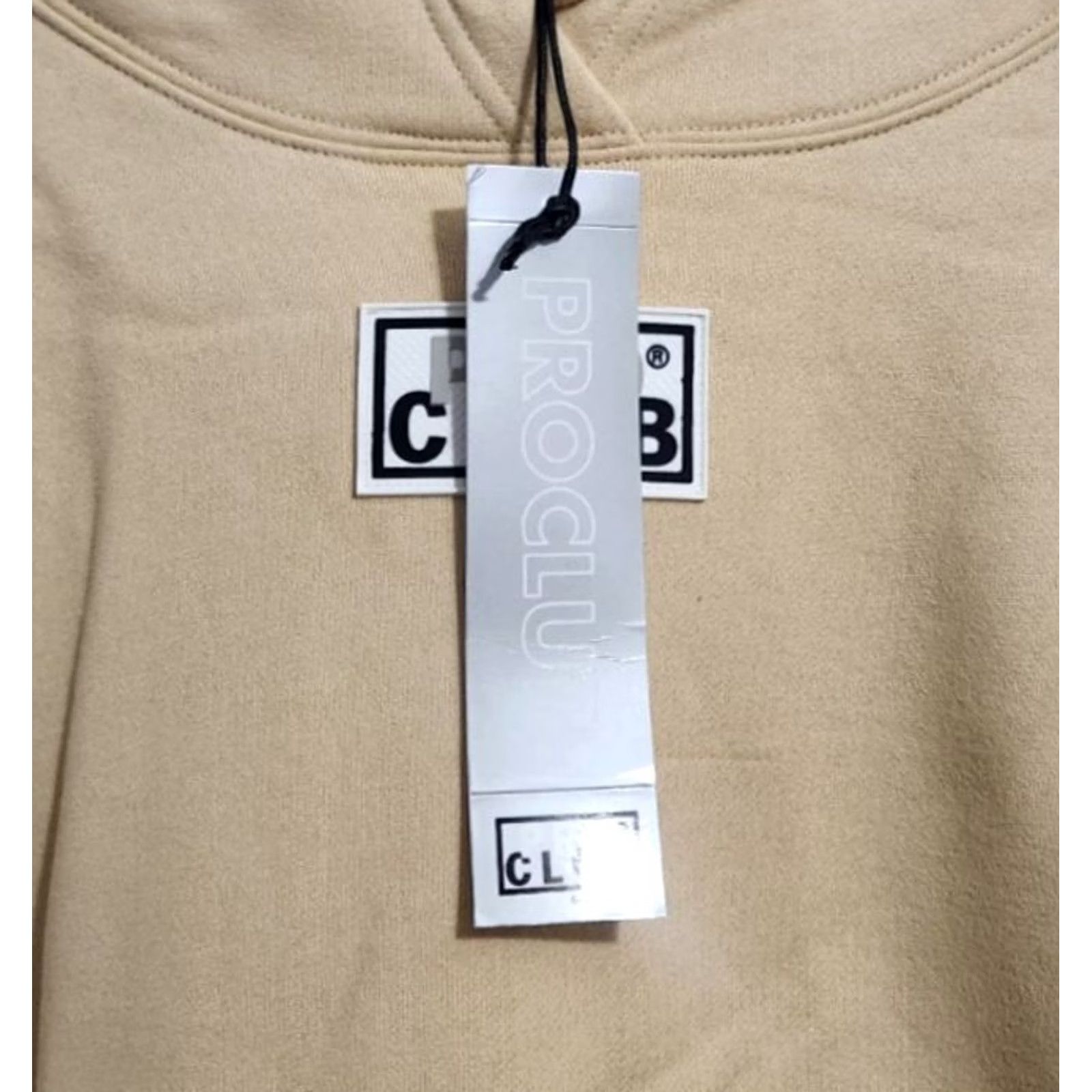 Vintage Pro Club Womens XL Hoodie Long Sleeve Cotton Sweatshirt Pullover Beige Size XL / US 12-14 / IT 48-50 - 5 Thumbnail