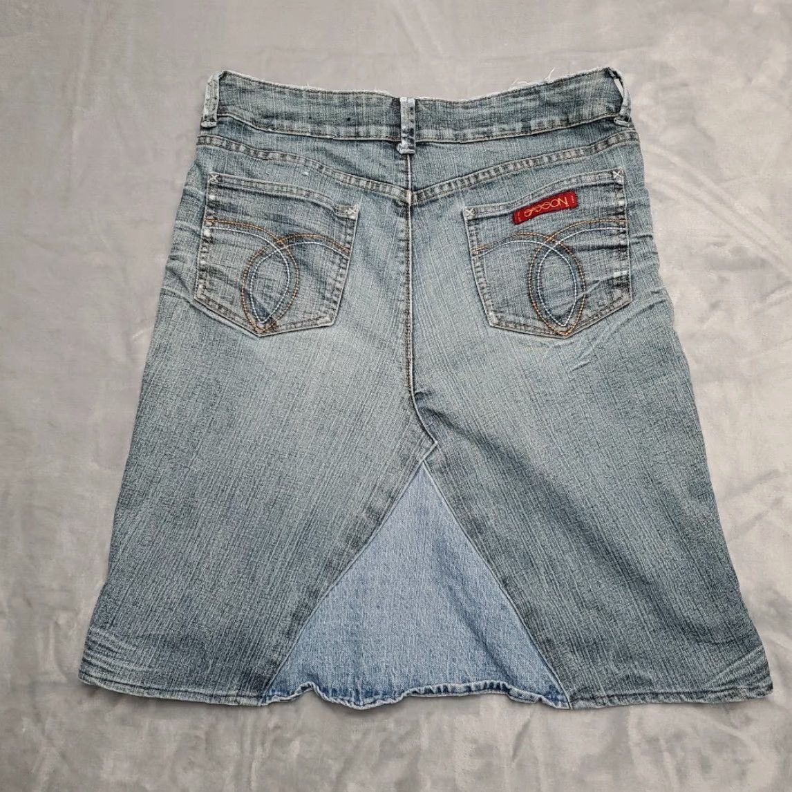 Vintage VINTAGE Sasson Denim Skirt Womens 34 Waist Blue Jeans Grunge Y2K Distressed Skirt Mens? Size 24" / US 00 / IT 34 - 6 Thumbnail