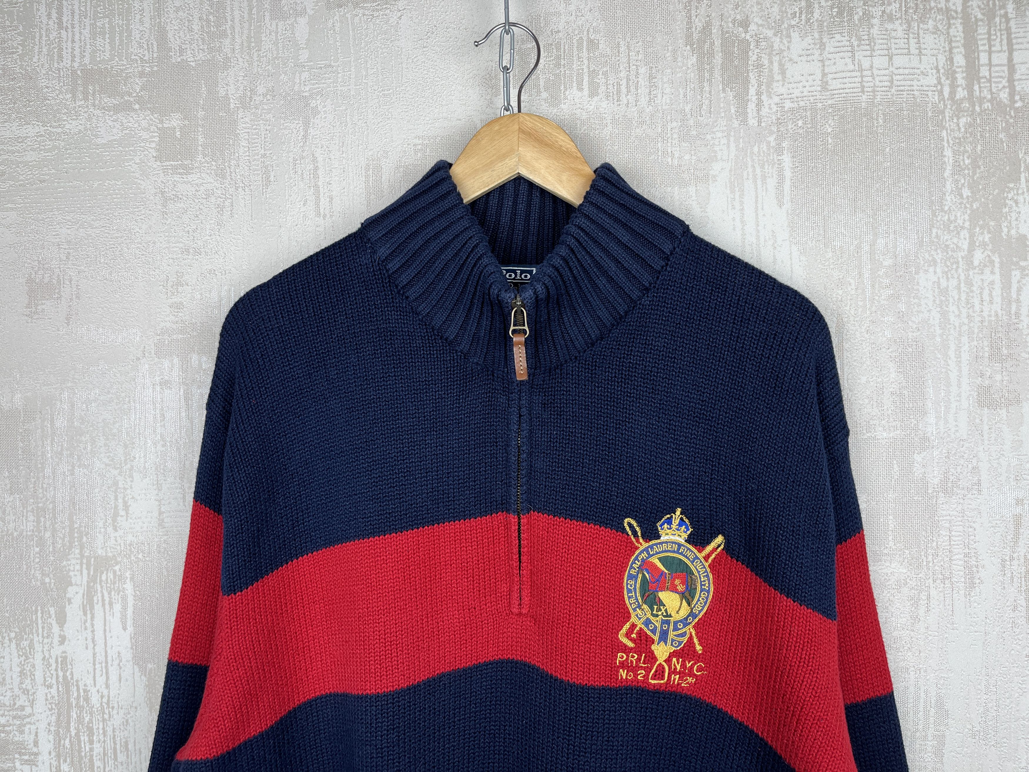 Polo Ralph Lauren Polo Ralph Lauren PRL Club N.Y.C. 1/4 Zip Pullover Sweater Size US XXL / EU 58 / 5 - 3 Thumbnail