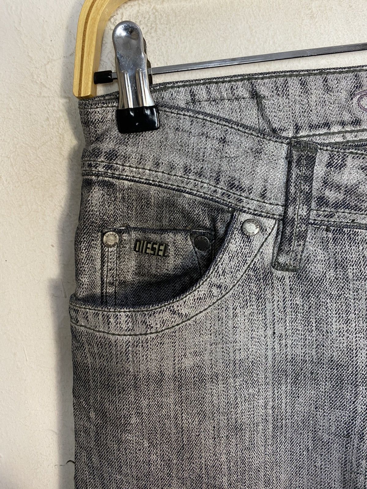 Diesel 90s Diesel Grey Denim Jeans Skinny Cut Size 28" / US 6 / IT 42 - 5 Thumbnail