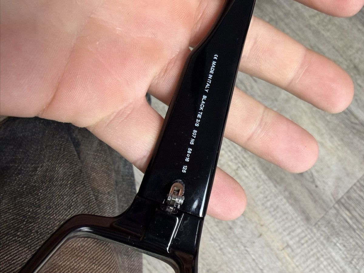 Dior × Hedi Slimane Dior Homme black tie 3/s thin sunglasses by Hedi Slimane Size ONE SIZE - 9 Thumbnail
