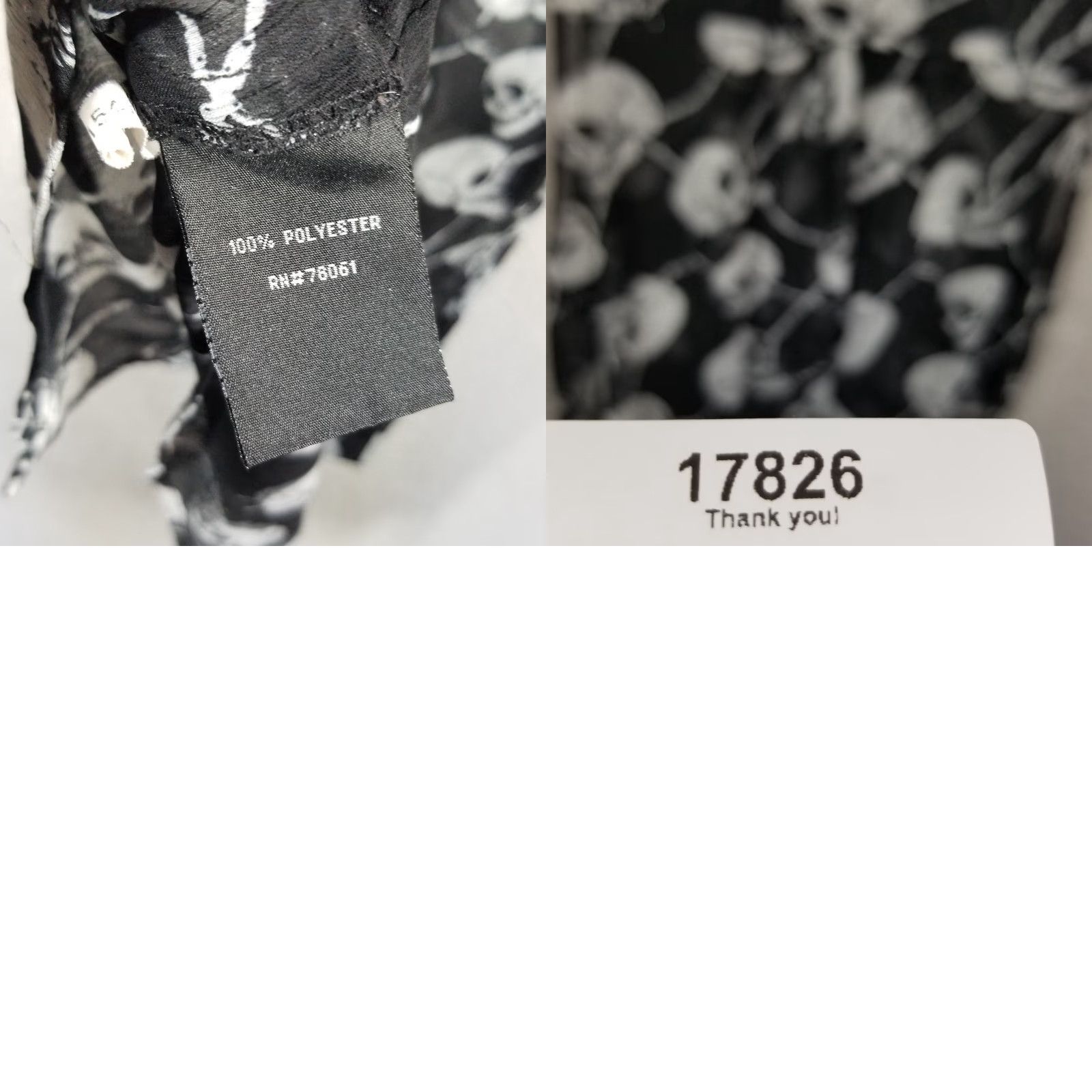 Tripp NYC VINTAGE ROYAL BONES TRIPP NYC WIRE SKULL Print Chiffon Top Shirt Medium Black Women's Tank Top Sleeveless Button-Up Size M / US 6-8 / IT 42-44 - 8 Thumbnail