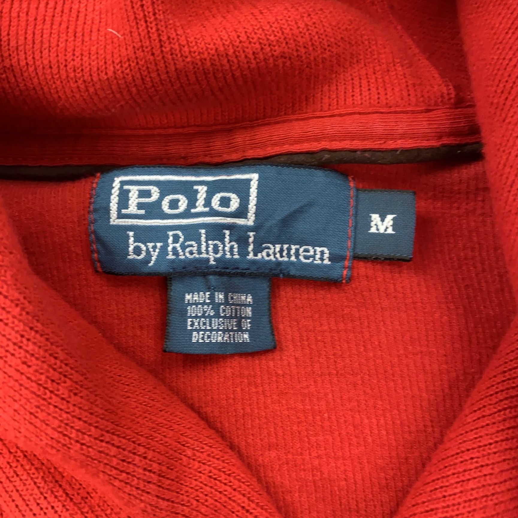 Polo Ralph Lauren Polo Ralph Lauren Sweater Mens Medium Red Shawl Collar Cotton Pullover Knit Size US M / EU 48-50 / 2 - 4 Thumbnail