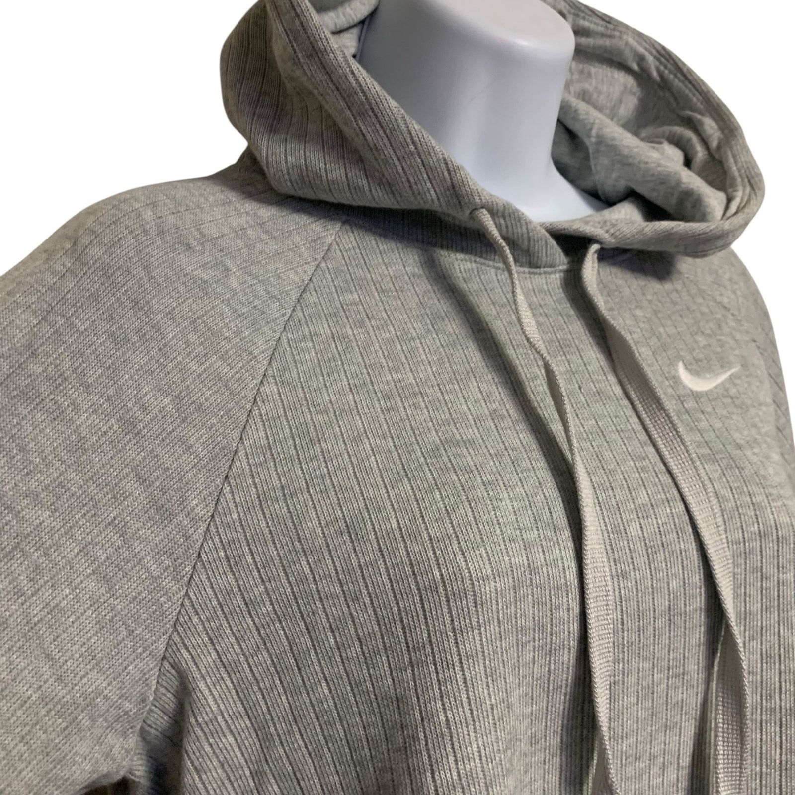 Nike Nike Ribbed Cotton Cropped Hoodie Womens Size S Size S / US 4 / IT 40 - 2 Thumbnail