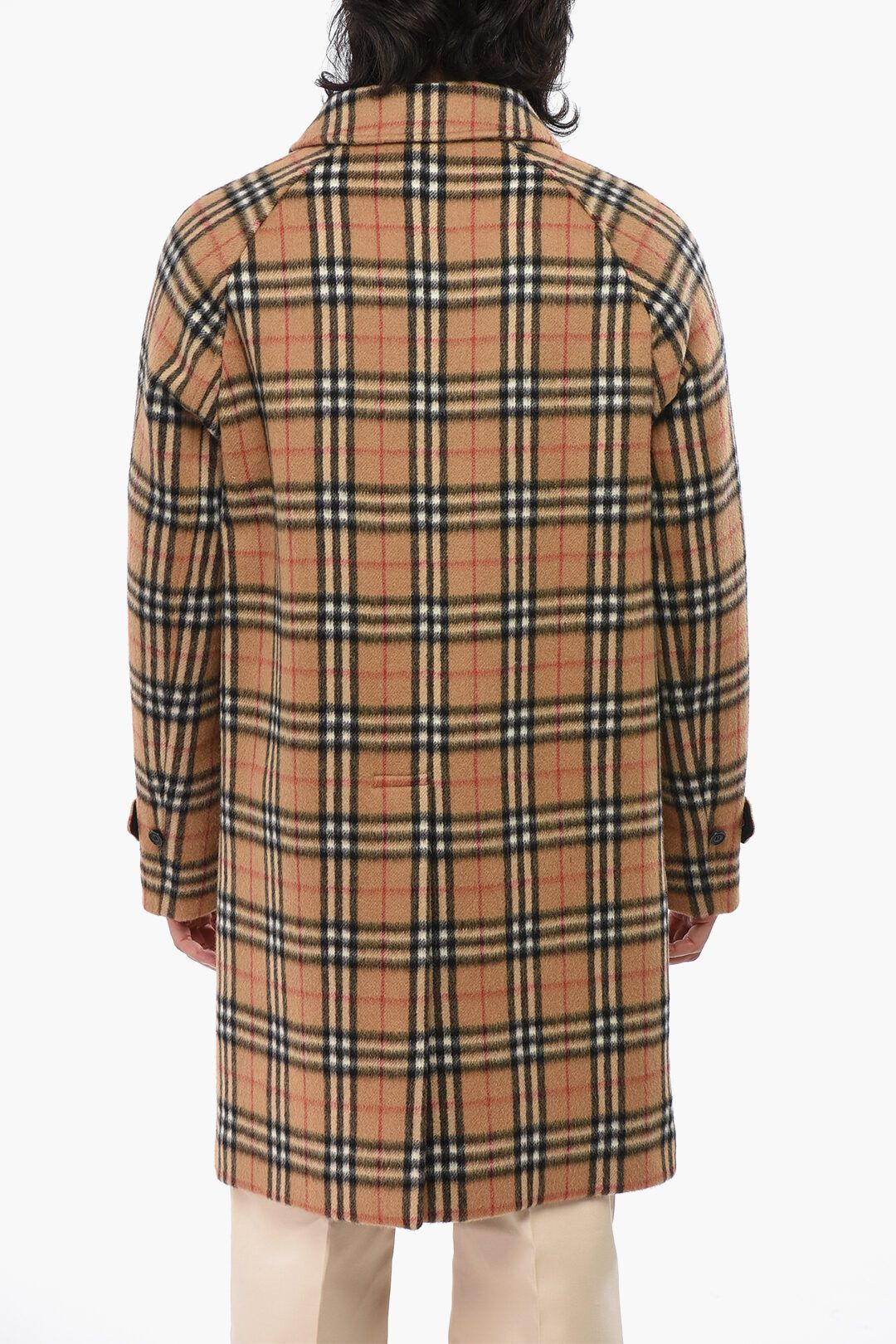 Burberry og1mm1125 Checked Wool Blend Coat in Multicolor Size US M / EU 48-50 / 2 - 2 Thumbnail