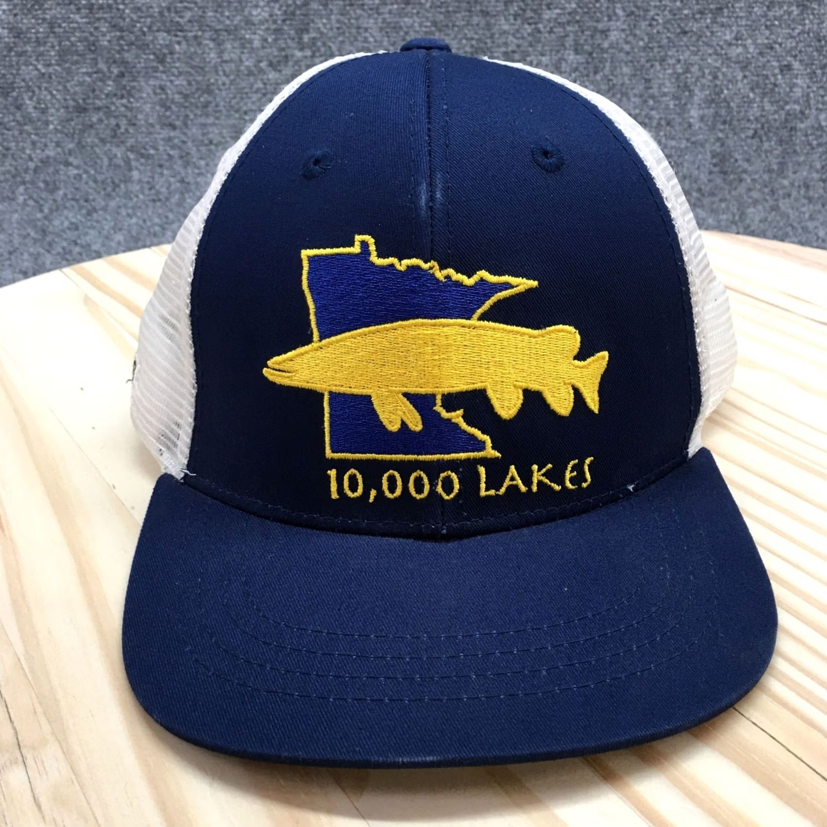 Logo 7 RepYourWater Minnesota Trucker Hat Mens Blue OS Curved Brim Embroidered Logo Size ONE SIZE - 4 Thumbnail