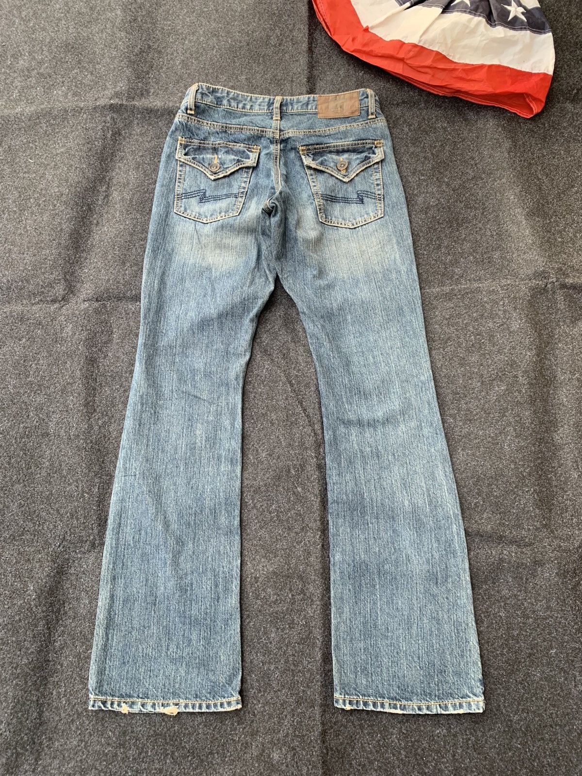 Japanese Brand Rare Semi Flare Back Rush Jeans | Iconic Look Size US 30 / EU 46 - 1 Thumbnail
