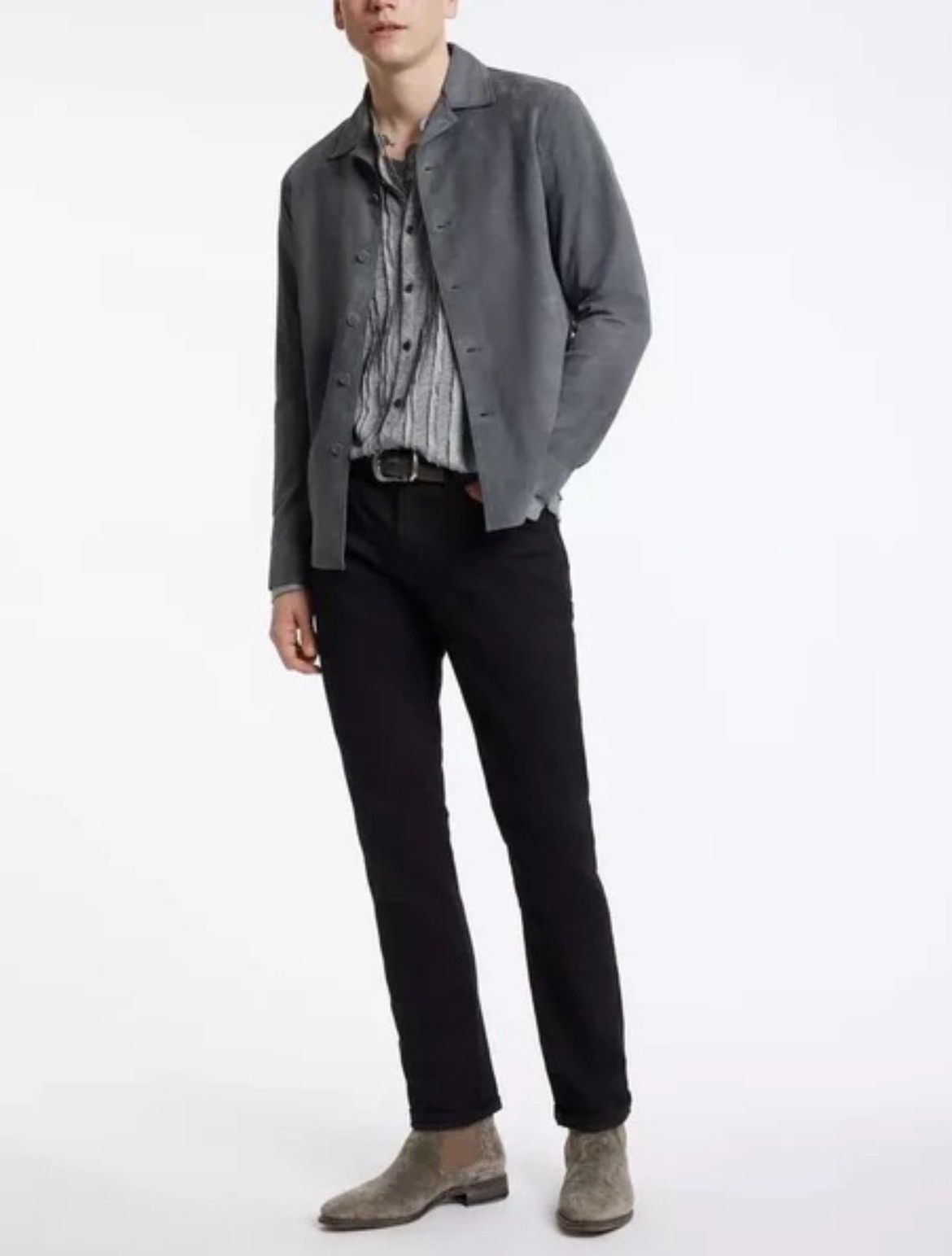 John Varvatos Simo Suede Shirt. Size EU 50 US 40 Size US M / EU 48-50 / 2 - 5 Thumbnail