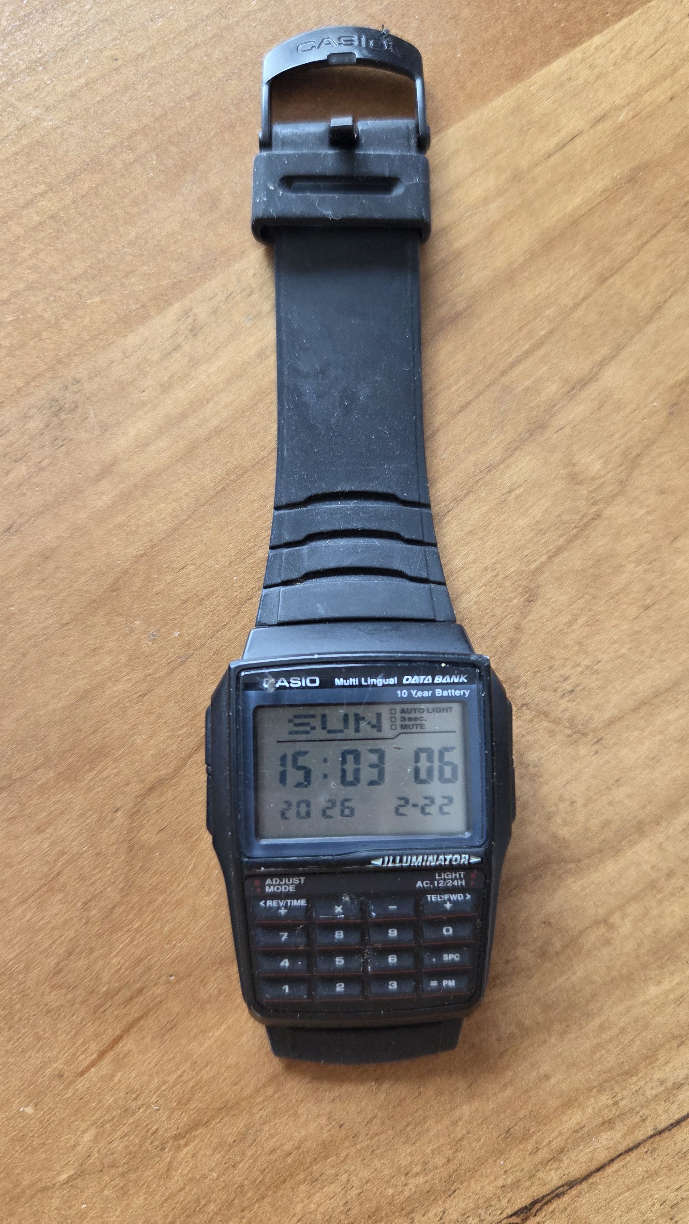 Casio Casio DBC32-1A Data Bank Calculator Watch Size ONE SIZE - 1 Preview