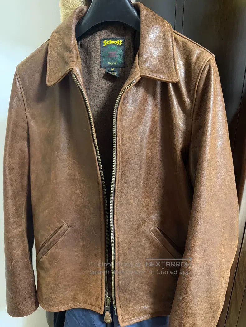 Schott Schott Vintage lapel soft wax buffalo leather mailman work Size US M / EU 48-50 / 2 - 4 Thumbnail
