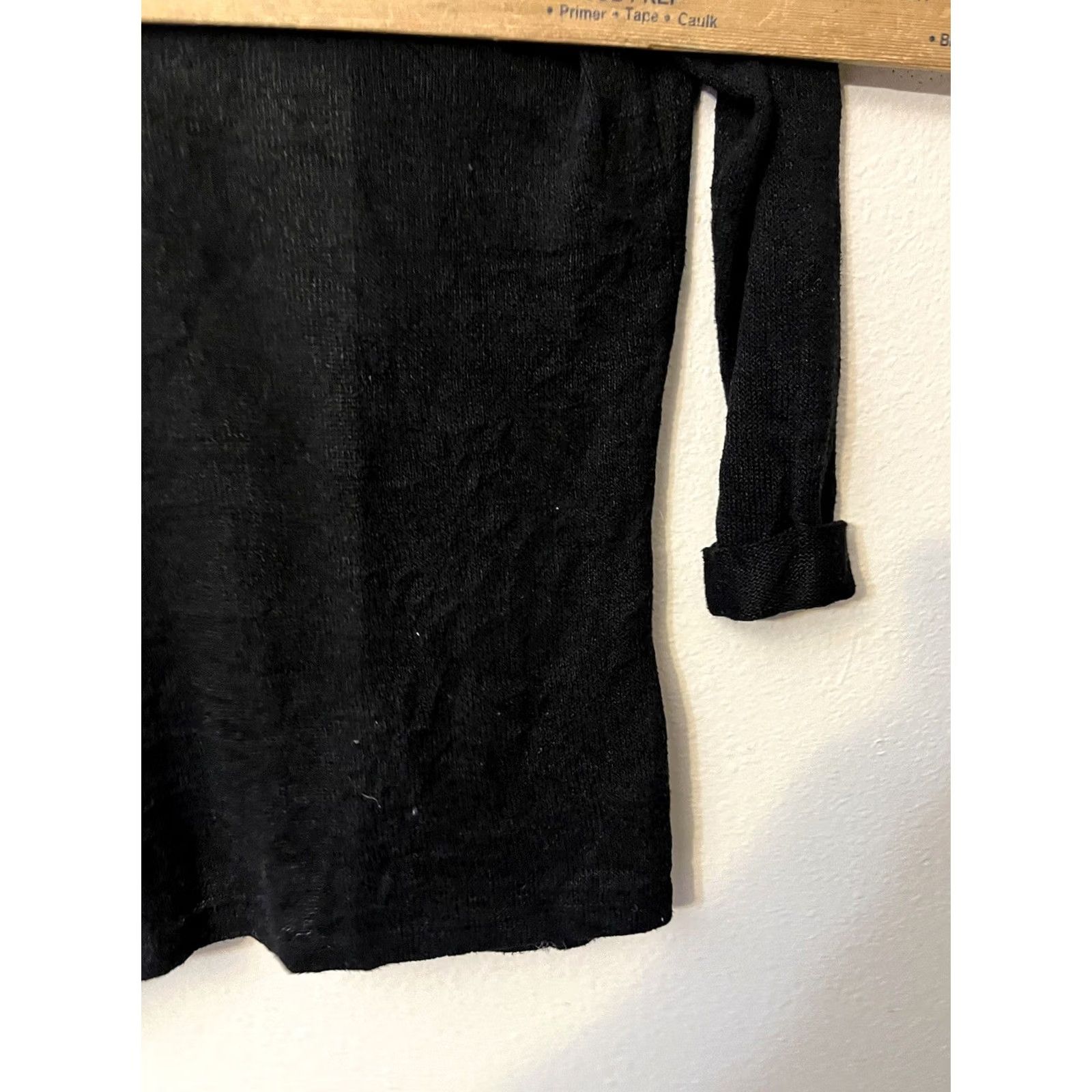 Needles VINTAGE Pins and Needles Cardigan Women XS Black Knit Cotton 3/4 Sleeve USA Sweater Size XS / US 0-2 / IT 36-38 - 6 Thumbnail