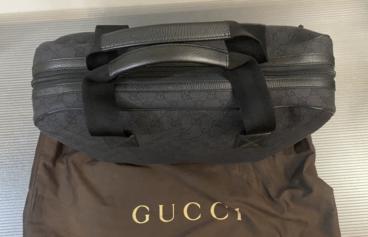 Gucci Gucci 🇮🇹 Nero GG kanvas/leather carry all bowler unisex NEW Size ONE SIZE - 7 Thumbnail