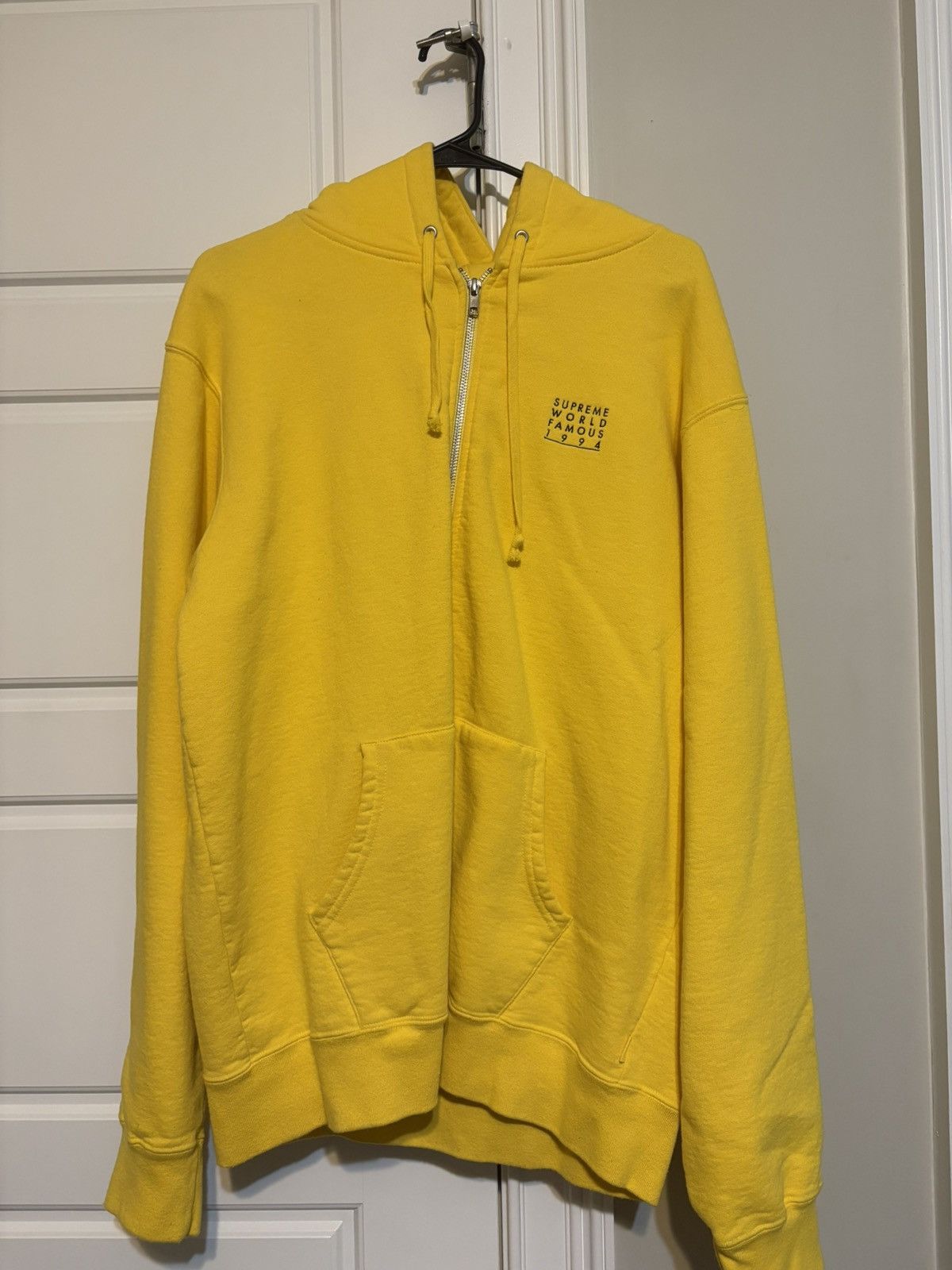 Supreme Supreme World Famous Zip Up Hooded Sweatshirt Yellow Size US L / EU 52-54 / 3 - 1 Thumbnail