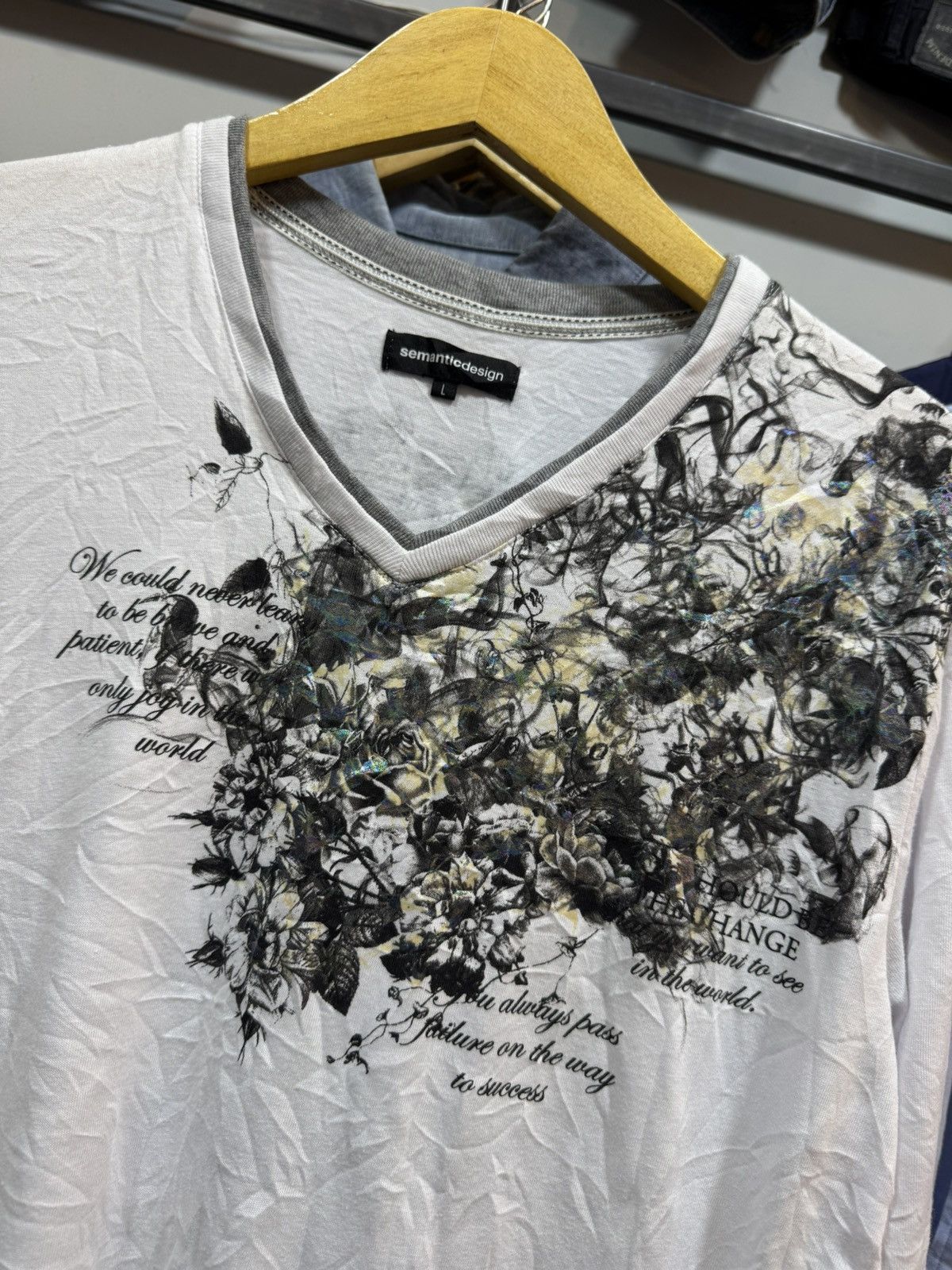 Japanese Brand Semantic Design Floral Vtg Tshirt Size US L / EU 52-54 / 3 - 3 Thumbnail
