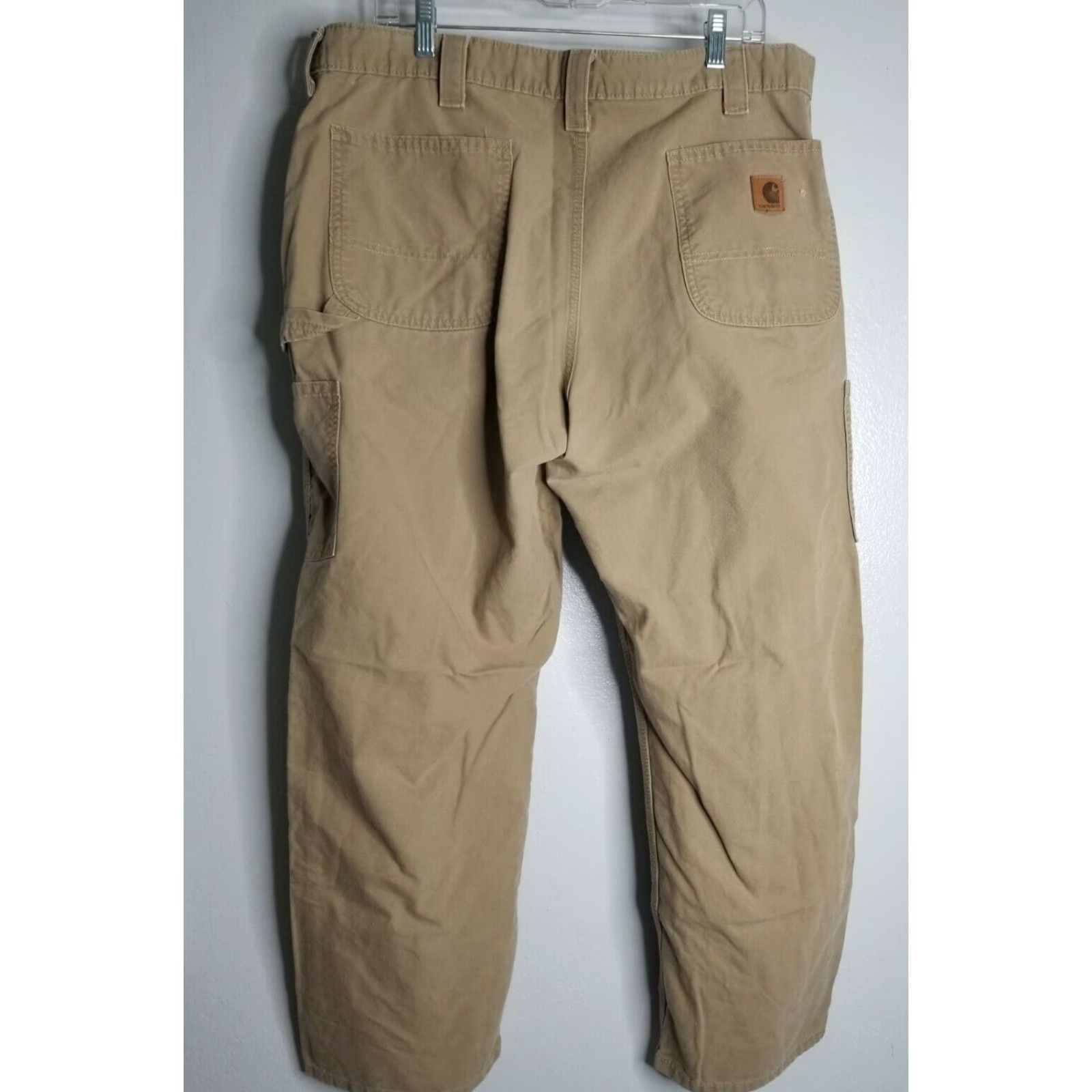 Carhartt VINTAGE Carhartt Carpenter Work Pants Straight Leg Men’s 40x30 Khaki Beige 5-Pocket Denim Jeans Carhartt Pants Mens 90s Classic Size US 40 / EU 56 - 5 Thumbnail
