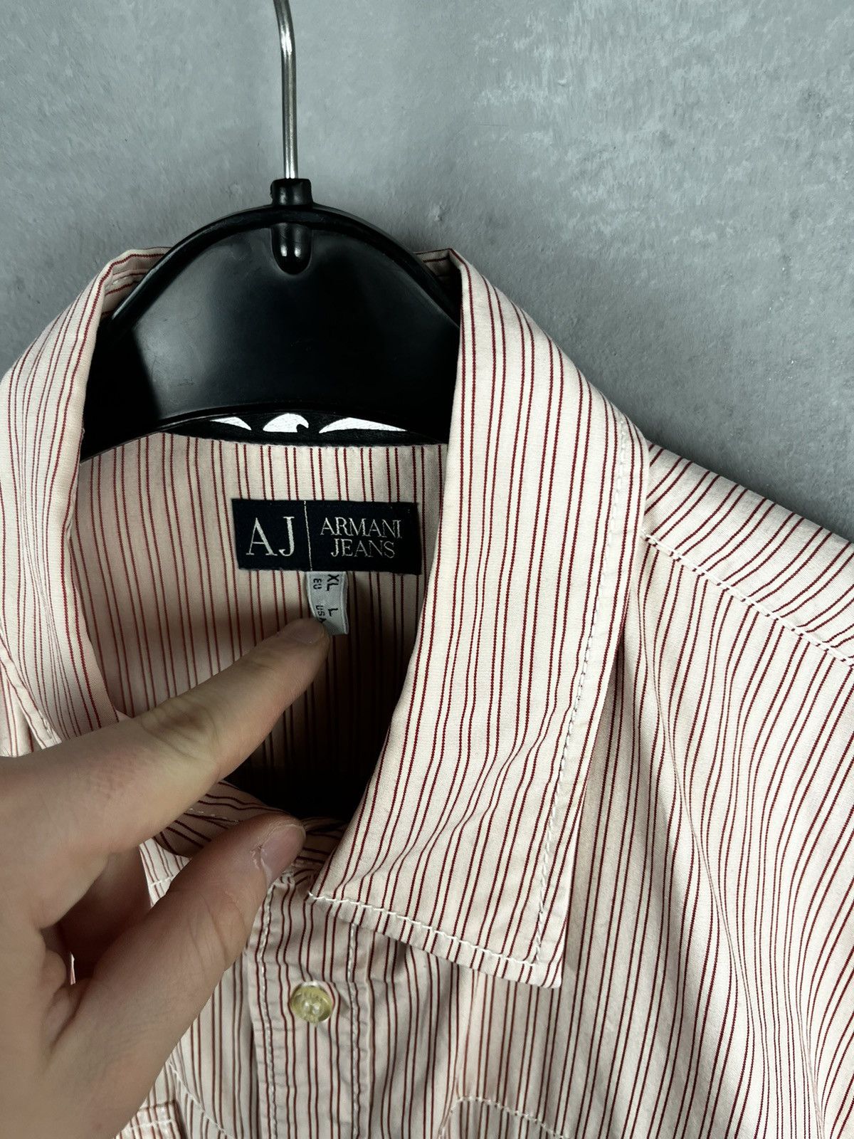 Armani × Giorgio Armani × Vintage Armani big logo shirt vintage Size US XL / EU 56 / 4 - 3 Thumbnail