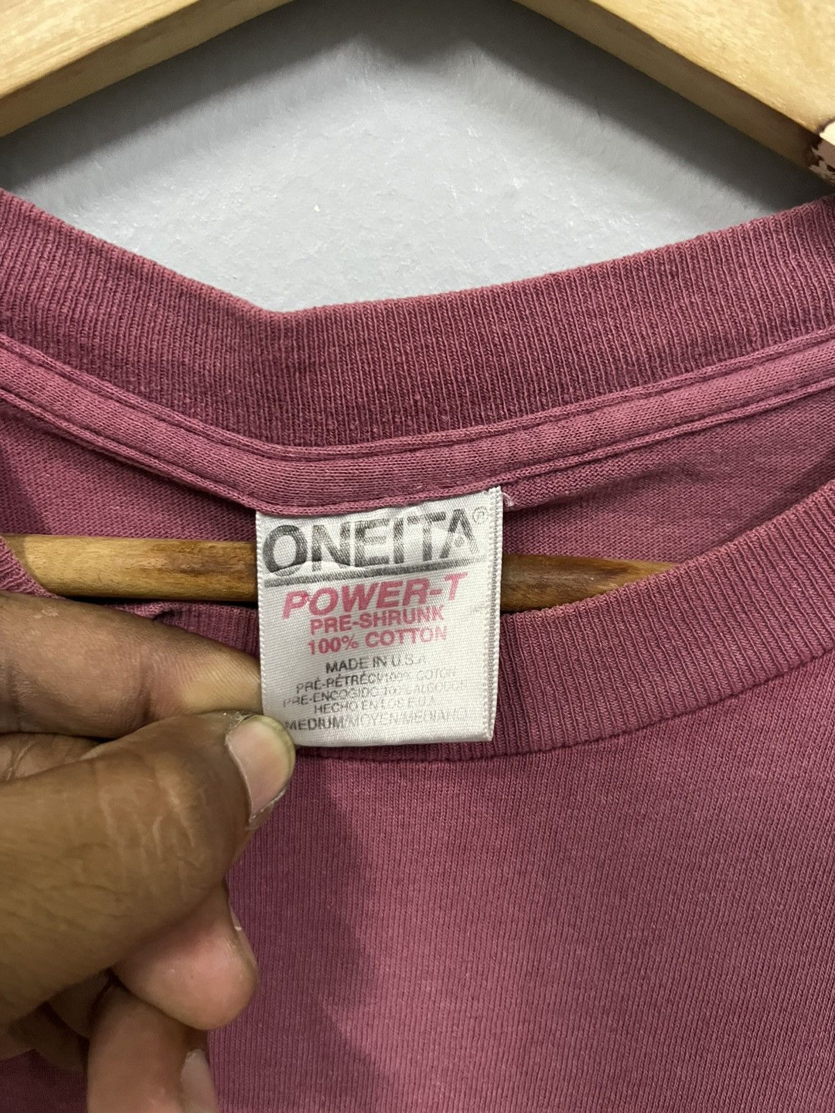 Vintage Vintage thrashed sun faded oneita single stich tee Size US M / EU 48-50 / 2 - 4 Thumbnail