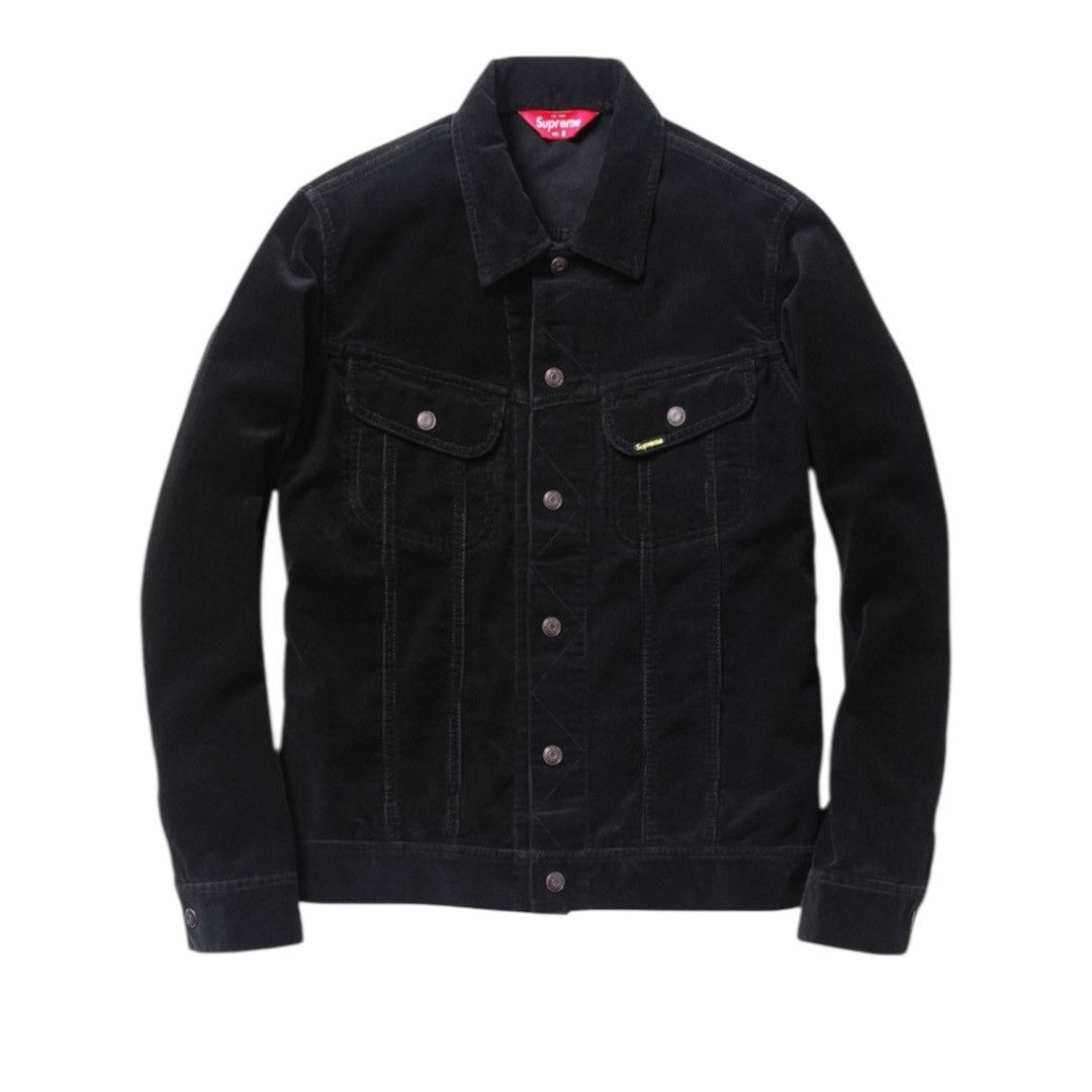 Supreme FW2013 Corduroy Snap Front Denim Jacket Black Size US XL / EU 56 / 4 - 1 Thumbnail