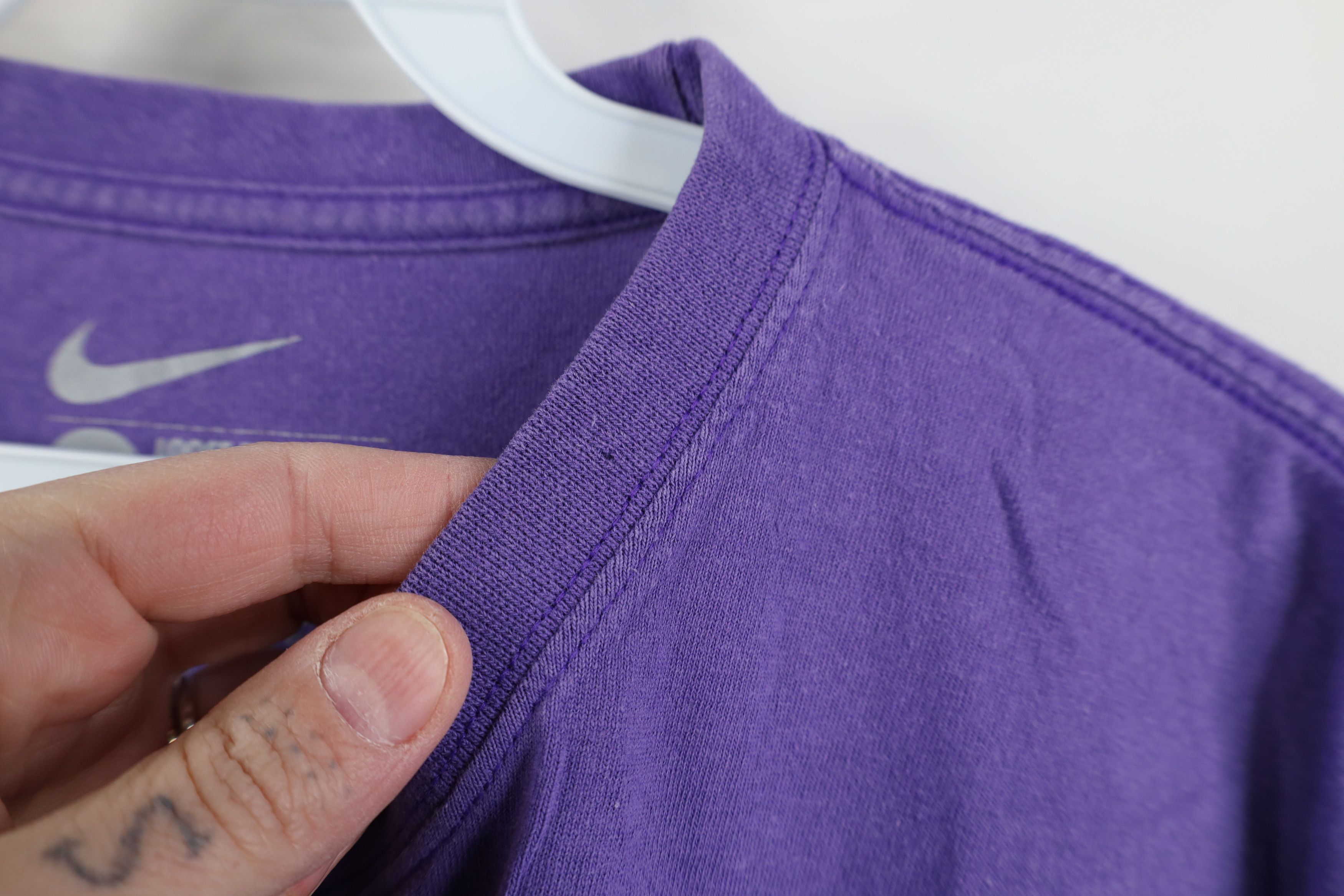Nike Vintage Nike Scott Mini Swoosh Short Sleeve T-Shirt Purple Size US XXL / EU 58 / 5 - 5 Thumbnail
