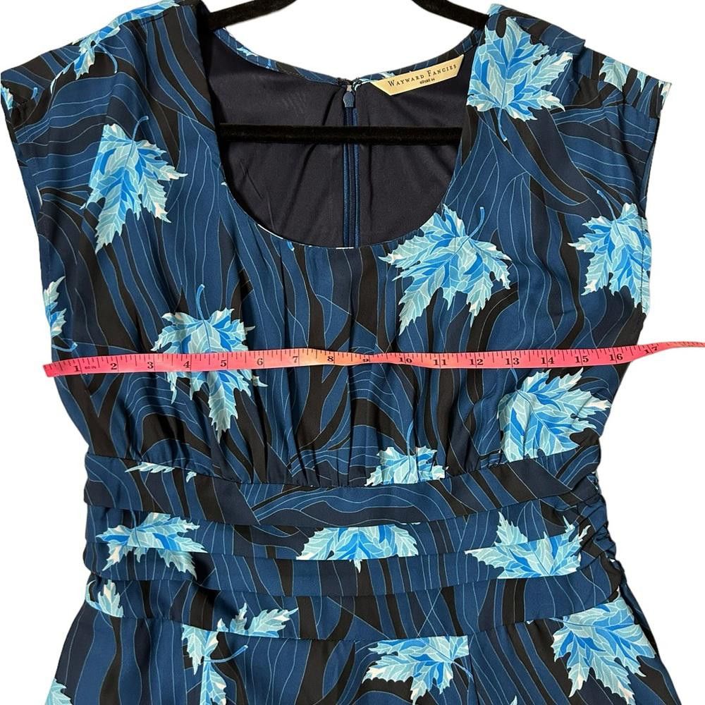 Designer eshakti Wayward Fancies Leaf Print Crepe Empire Dress 6 Size M / US 6-8 / IT 42-44 - 5 Thumbnail