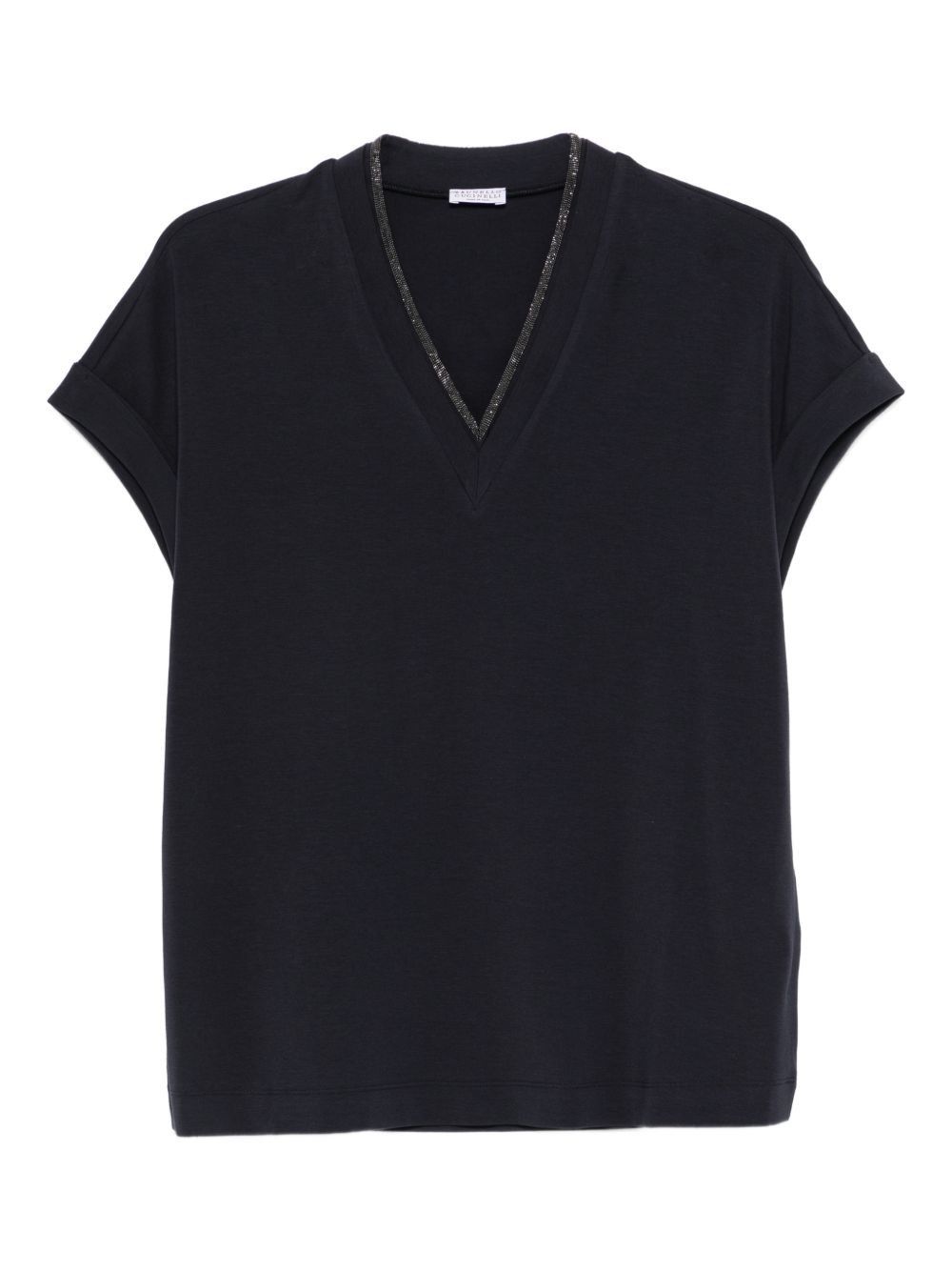 Brunello Cucinelli COTTON V-NECKED T-SHIRT Size XL / US 12-14 / IT 48-50 - 1 Thumbnail