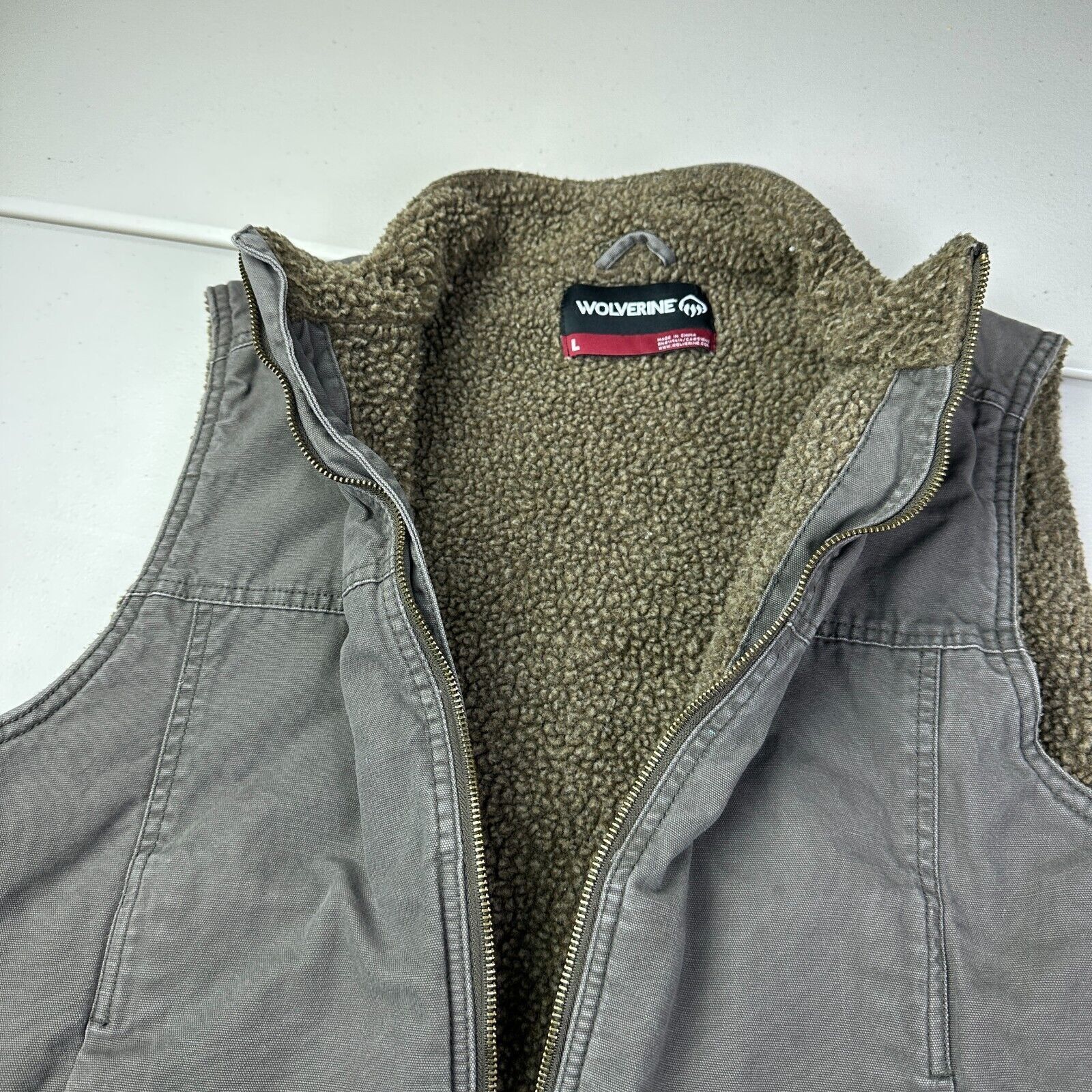 Wolverine Wolverine Sherpa Lined Canvas Outdoor Work Vest Full Zip Size US L / EU 52-54 / 3 - 6 Thumbnail