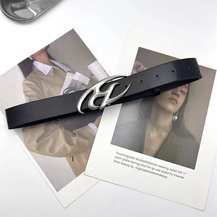 Designer New Trend Vintage Belt Riveted Belts Menswear Accessories Size ONE SIZE - 1 Thumbnail