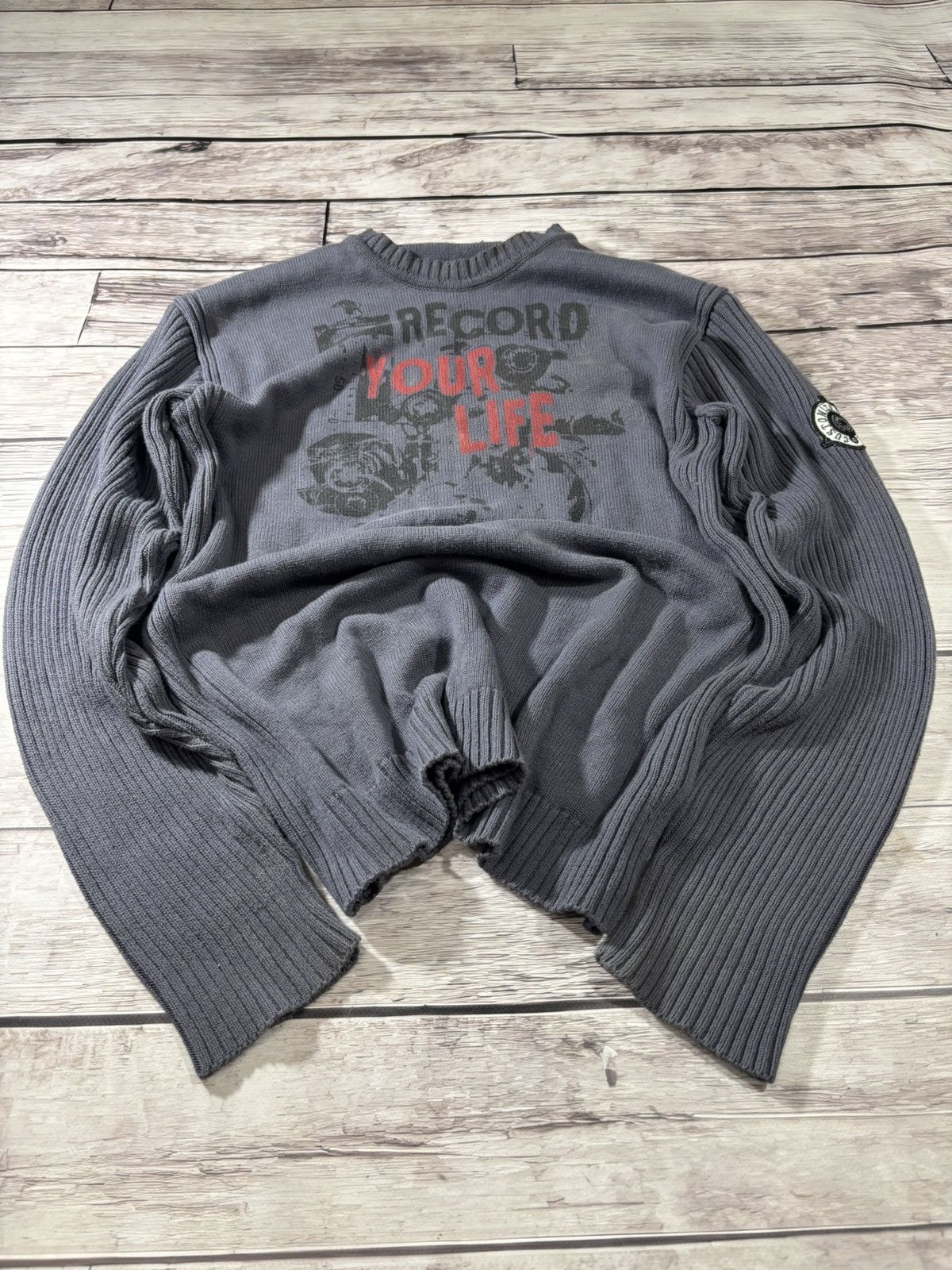 Vintage Streetwear Kapital Style Sweater Zip Hoodie 90s