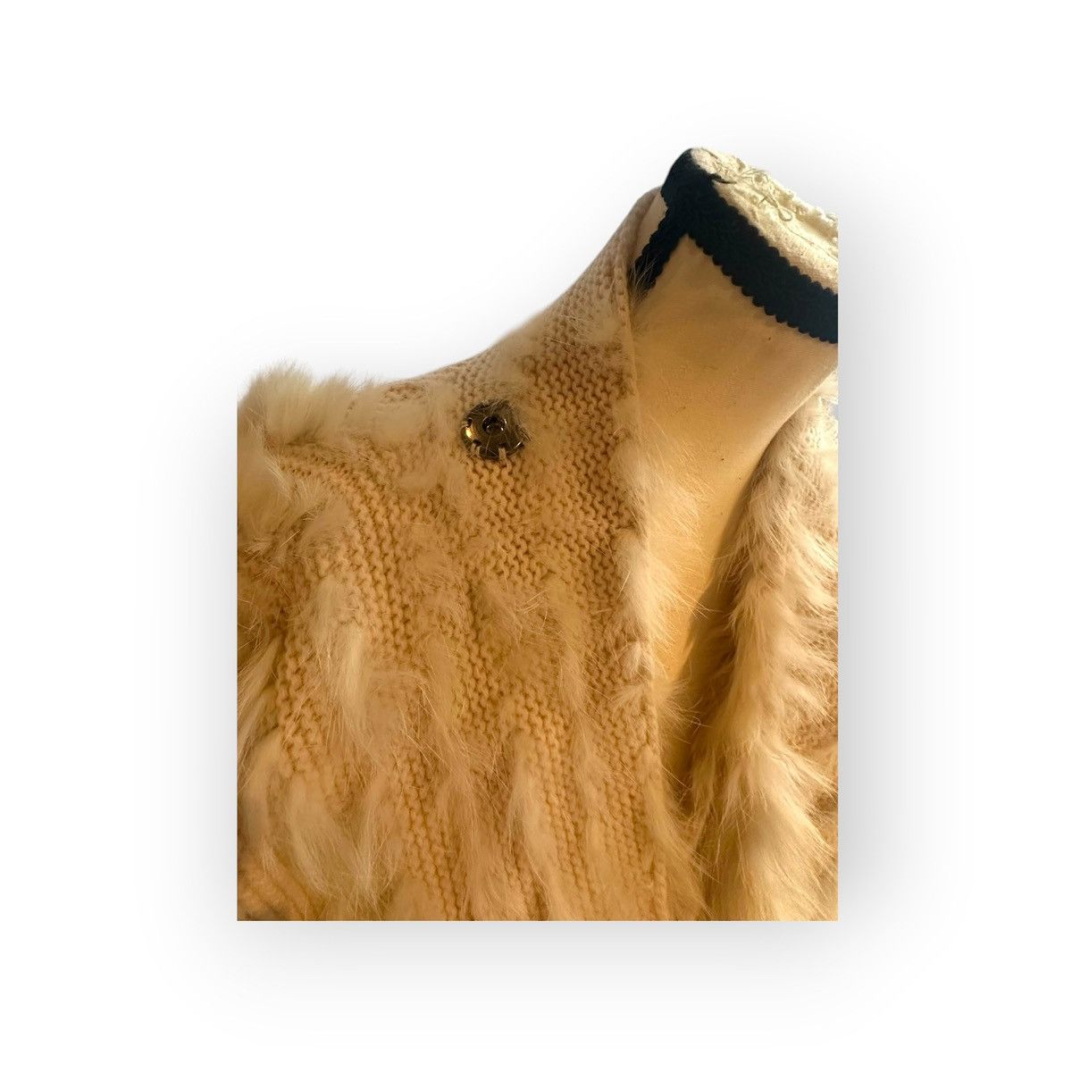 Pinko Women’s Designer M Blush Pinko Italian Wool & Fur Cardigan Size M / US 6-8 / IT 42-44 - 2 Thumbnail