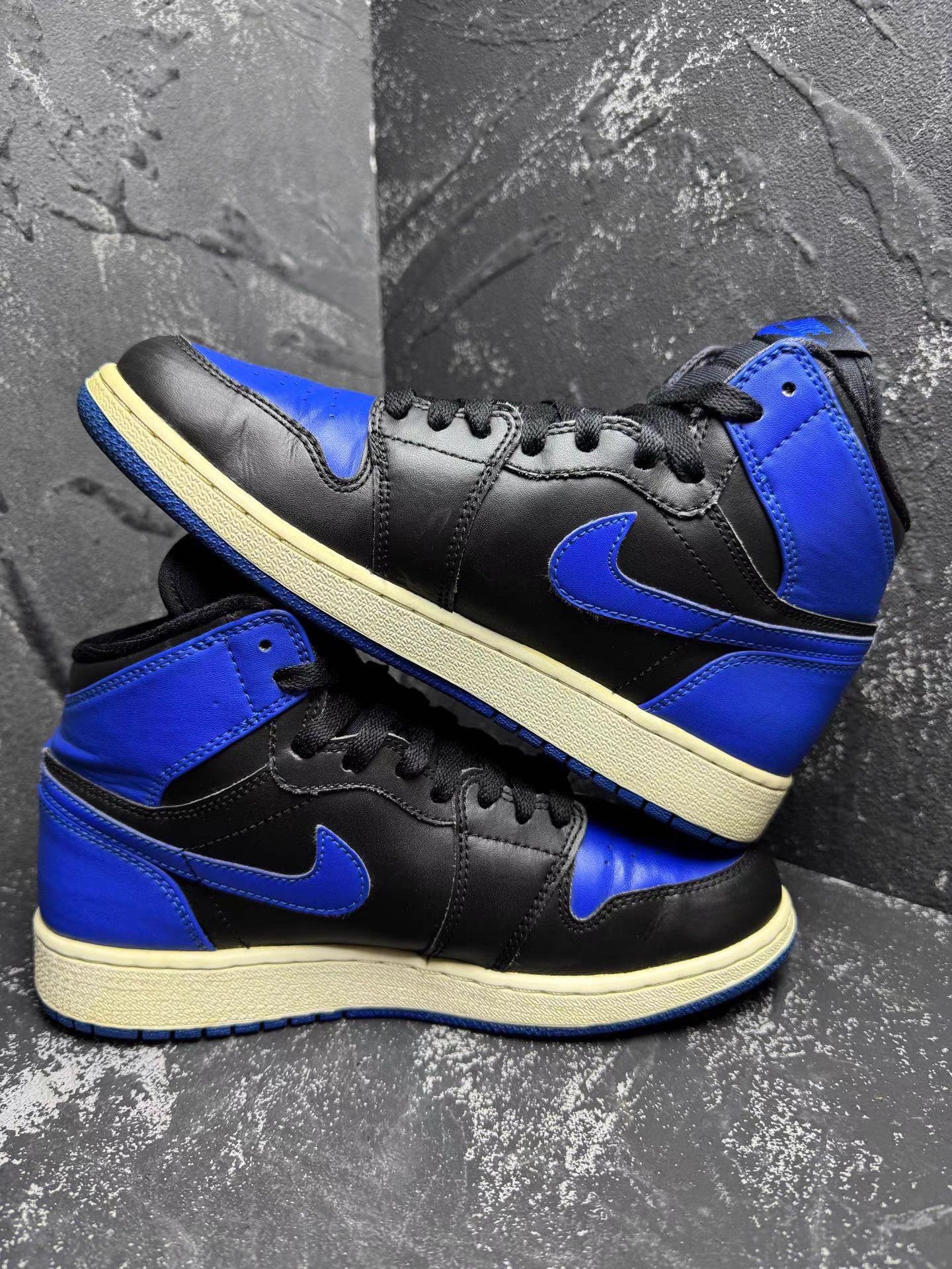 Nike Air Jordan 1 Black Royal Blue Q10 Size US 7.5 / IT 37.5 - 5 Thumbnail