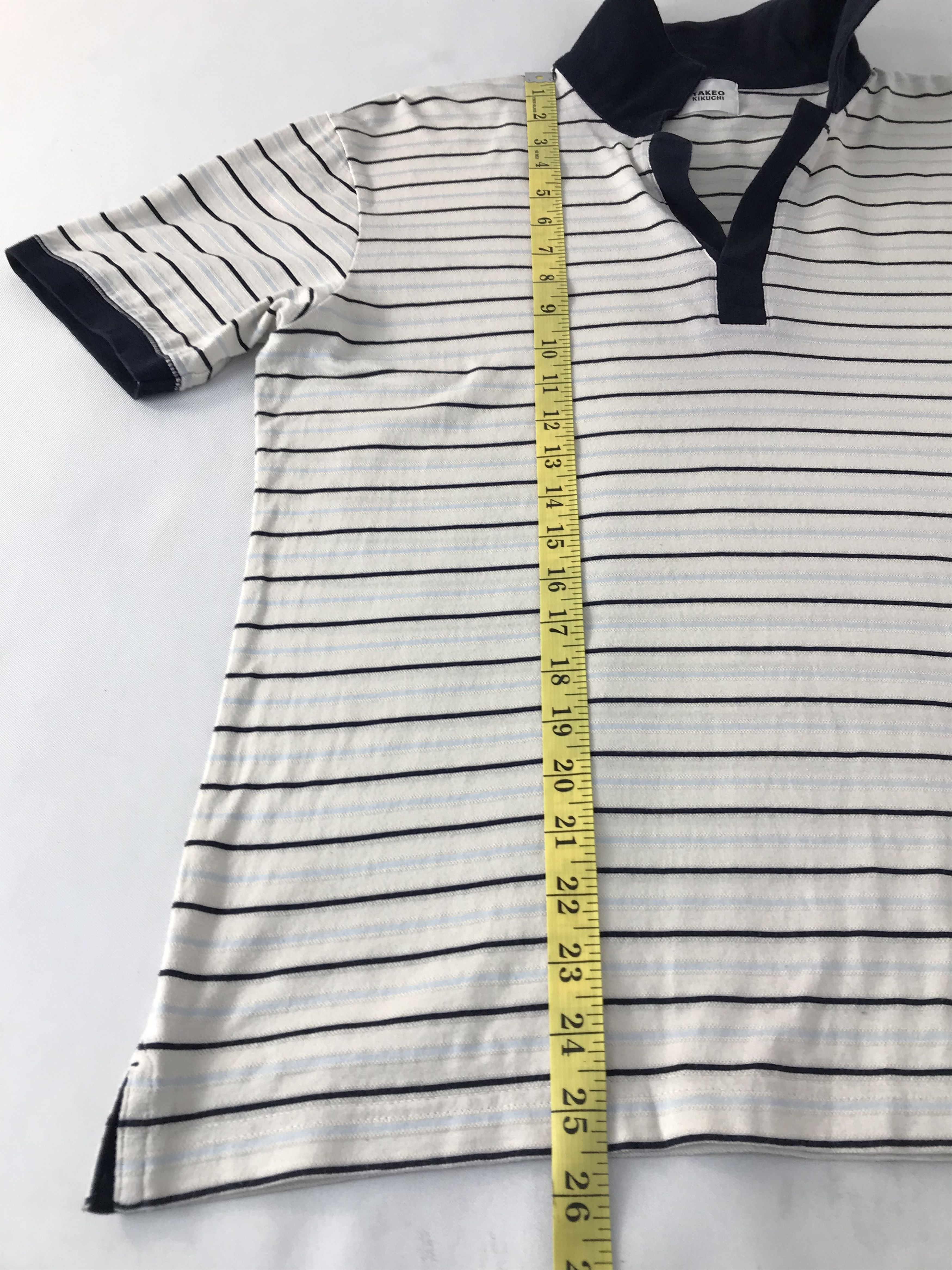 Takeo Kikuchi Vintage Takeo Kikuchi Design Striped Polo Shirt Size US M / EU 48-50 / 2 - 9 Thumbnail