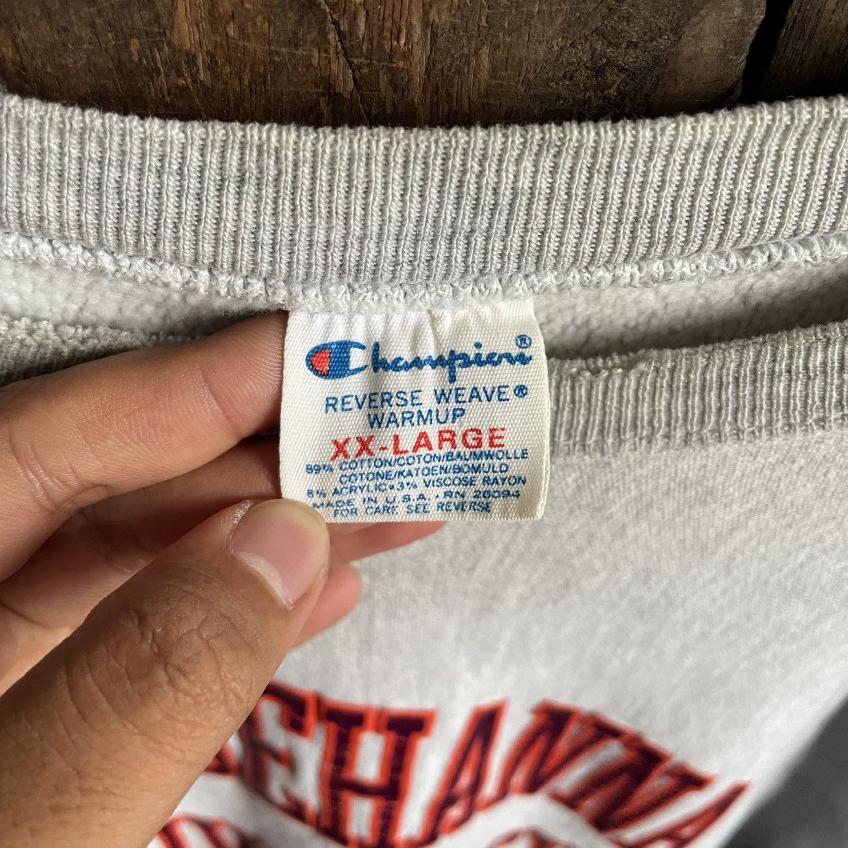 Champion × Vintage Vintage 90's Champion Reverse Weave Sweatshirt Size US XL / EU 56 / 4 - 3 Thumbnail