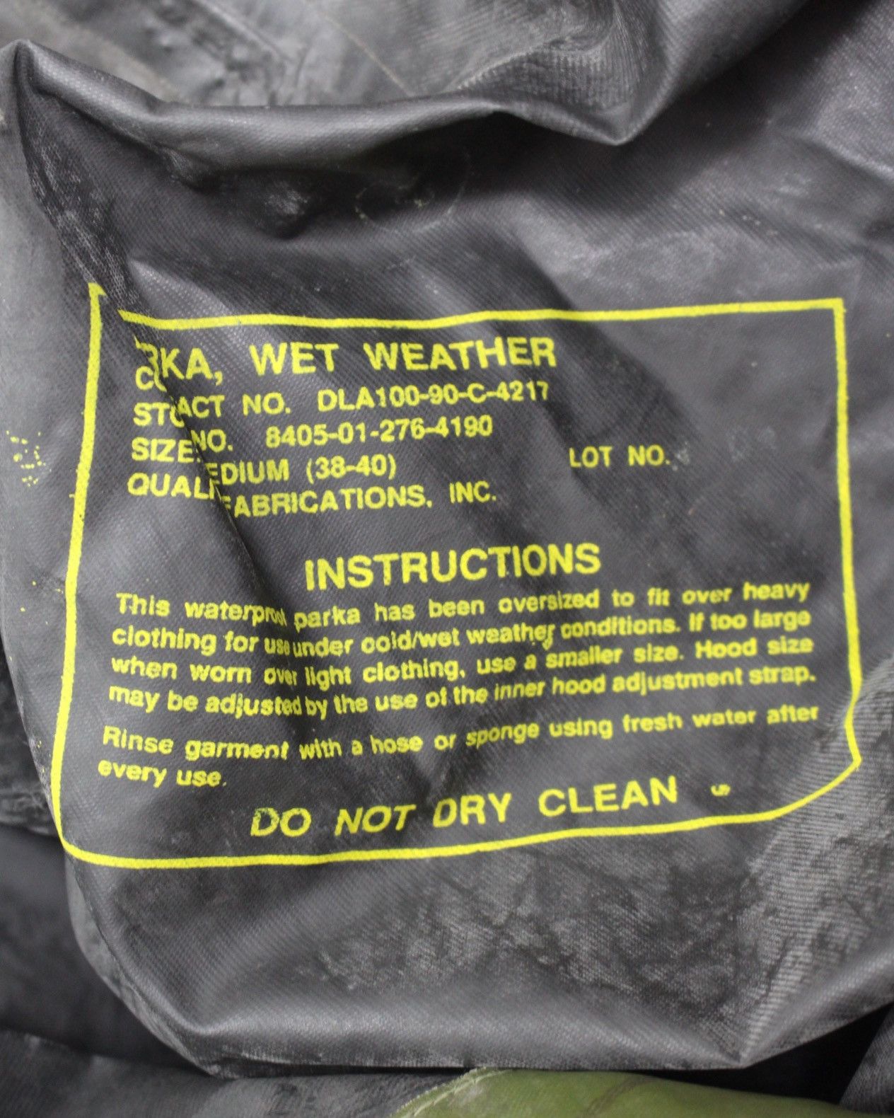 Vintage 1990 US ARMY WET WEATHER DOUBLE HOOD PARKA Size US M / EU 48-50 / 2 - 9 Thumbnail