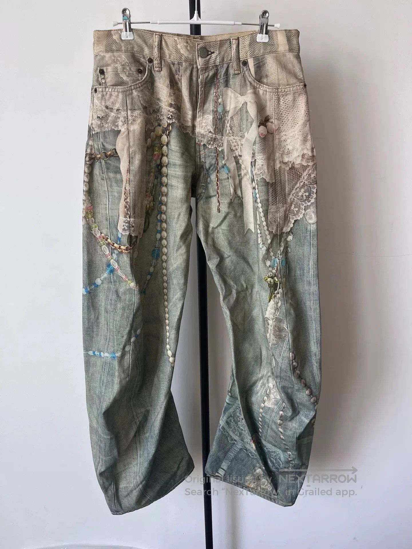 Acne Studios acne studios 3d printed loose fit jeans. Size US 44 / EU 60 - 1 Thumbnail