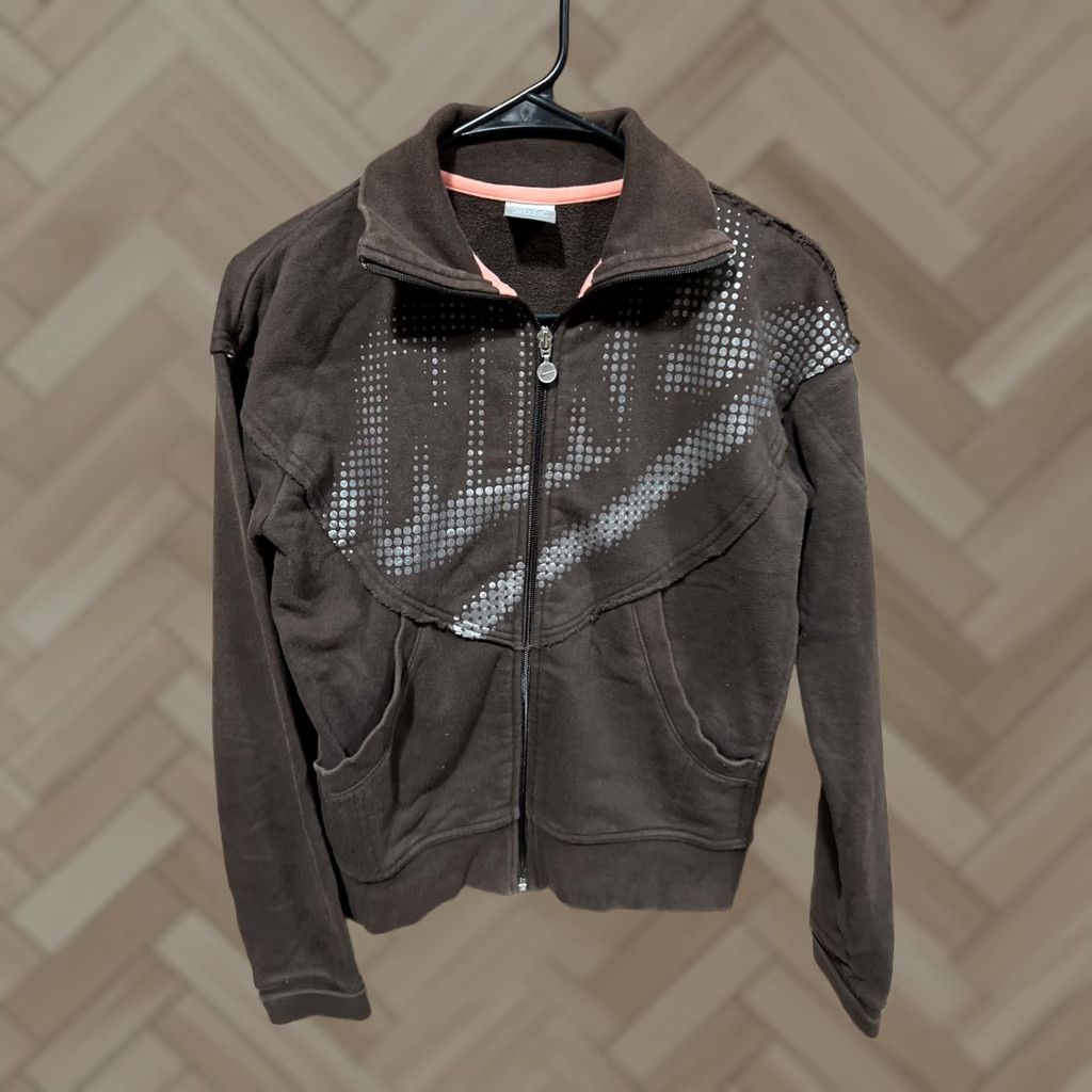 Nike VINTAGE Nike Dri-FIT Womens Brown Zip Up Track Jacket Medium Womens Size M / US 6-8 / IT 42-44 - 1 Thumbnail