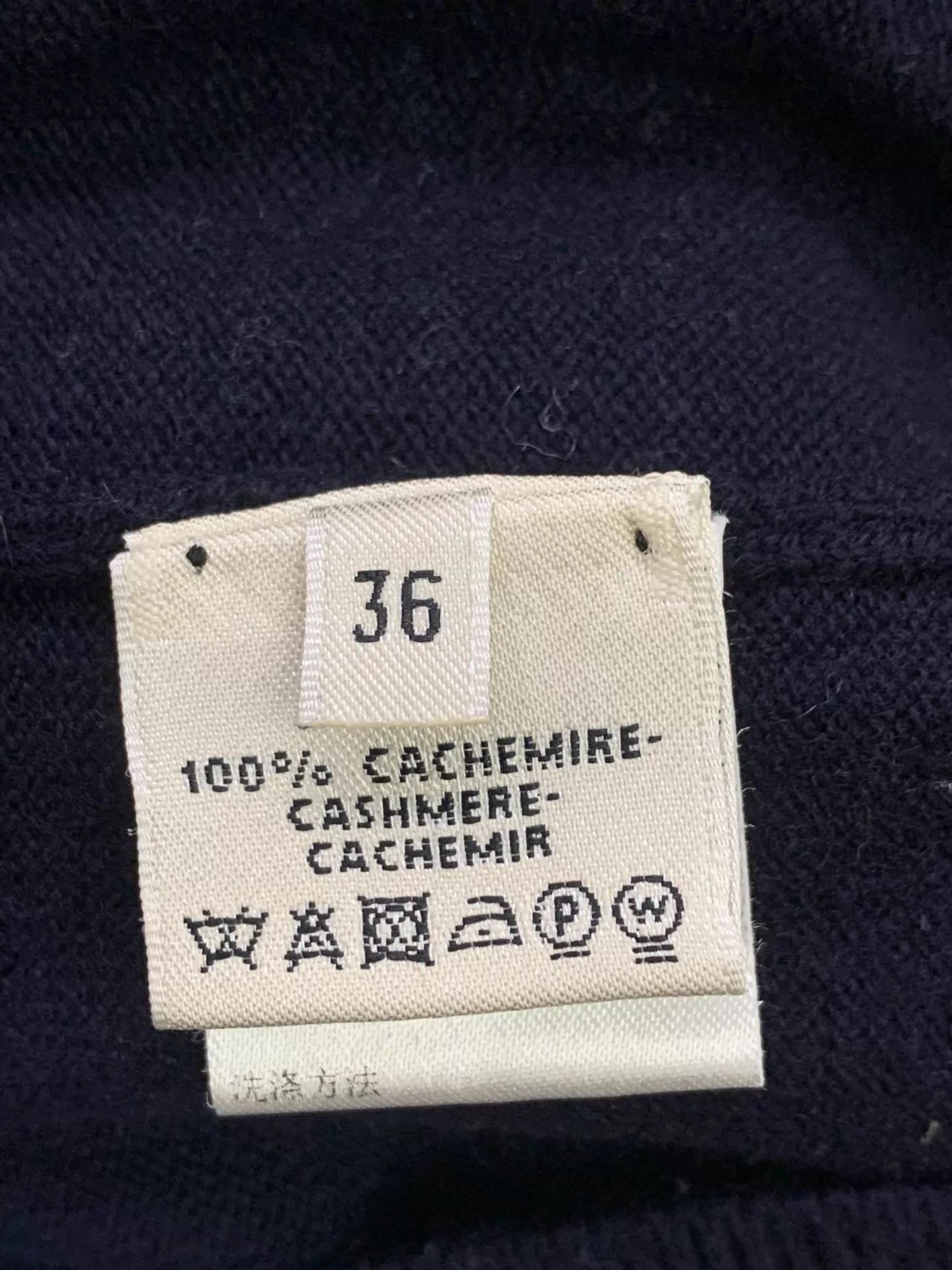 Hermes Hermes Black Blue Colorblocked Cashmere Top 36 New Size XS / US 0-2 / IT 36-38 - 4 Thumbnail