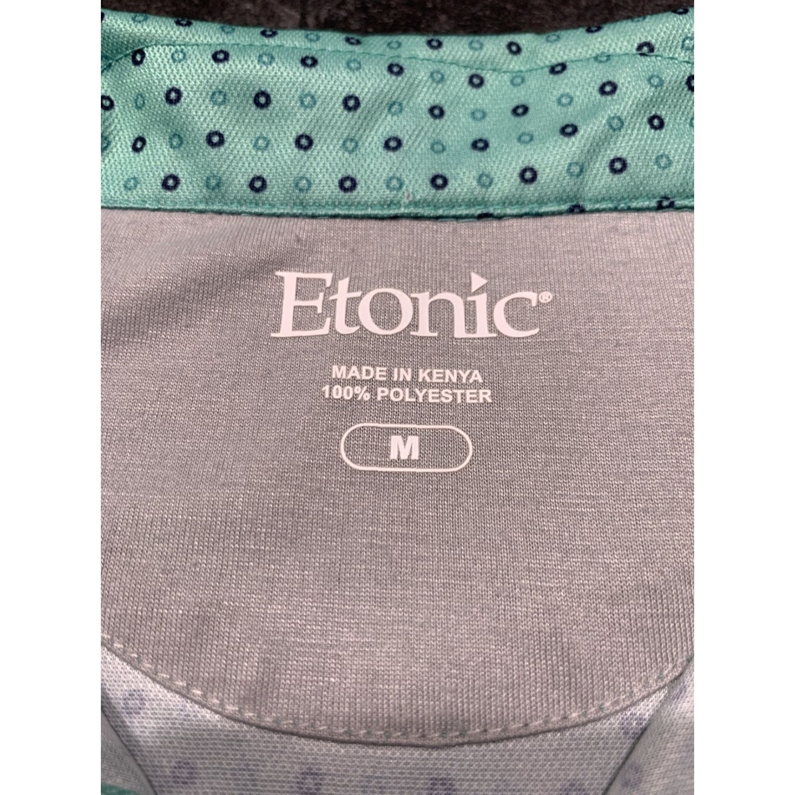 Vintage Etonic Golf Theme Performance Model Etonic Polo Shirt | Green Polyester Spandex Logo Collared Short Sleeve Regular Fit Men Polo Shirt Golf Size US M / EU 48-50 / 2 - 4 Thumbnail