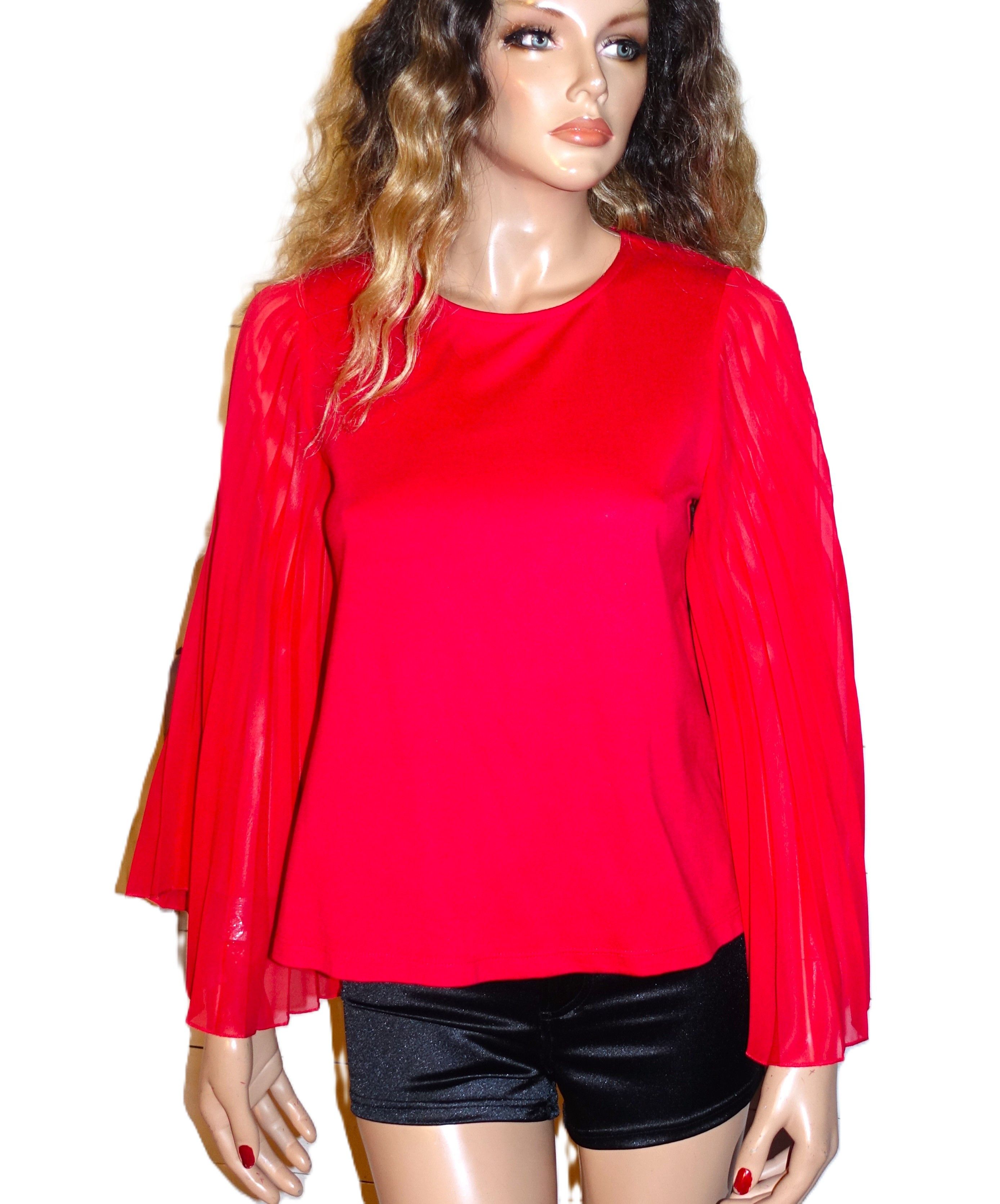 Other W5 Red Bell Sleeve Blouse S NWT Size S / US 4 / IT 40 - 2 Thumbnail