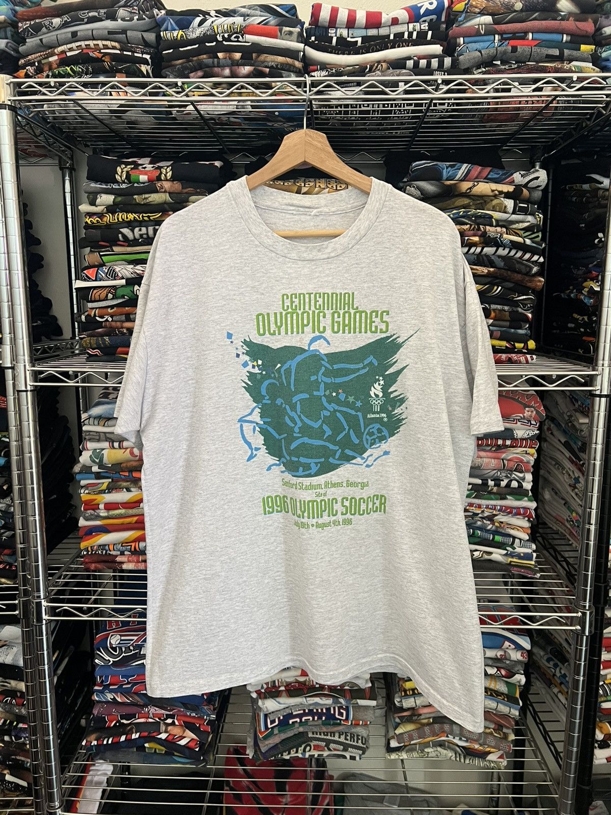 USA Olympics 1996 Atlanta USA Olympics Soccer 100th Anniversary Tee Size US XL / EU 56 / 4 - 1 Thumbnail