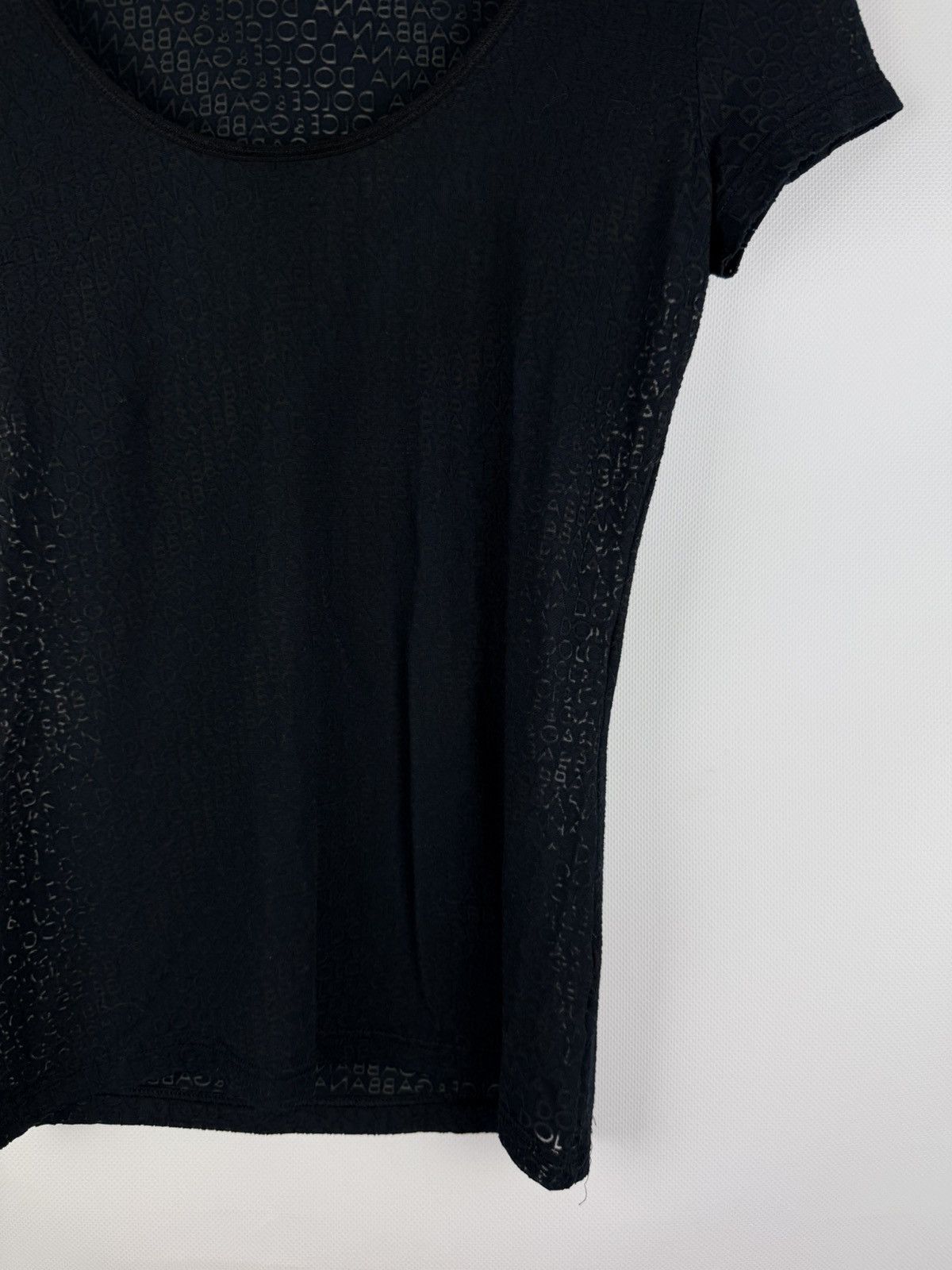 Dolce & Gabbana Dolce & Gabbana Ladies Short Sleeve Monogram T Shirt Top Size M / US 6-8 / IT 42-44 - 5 Thumbnail