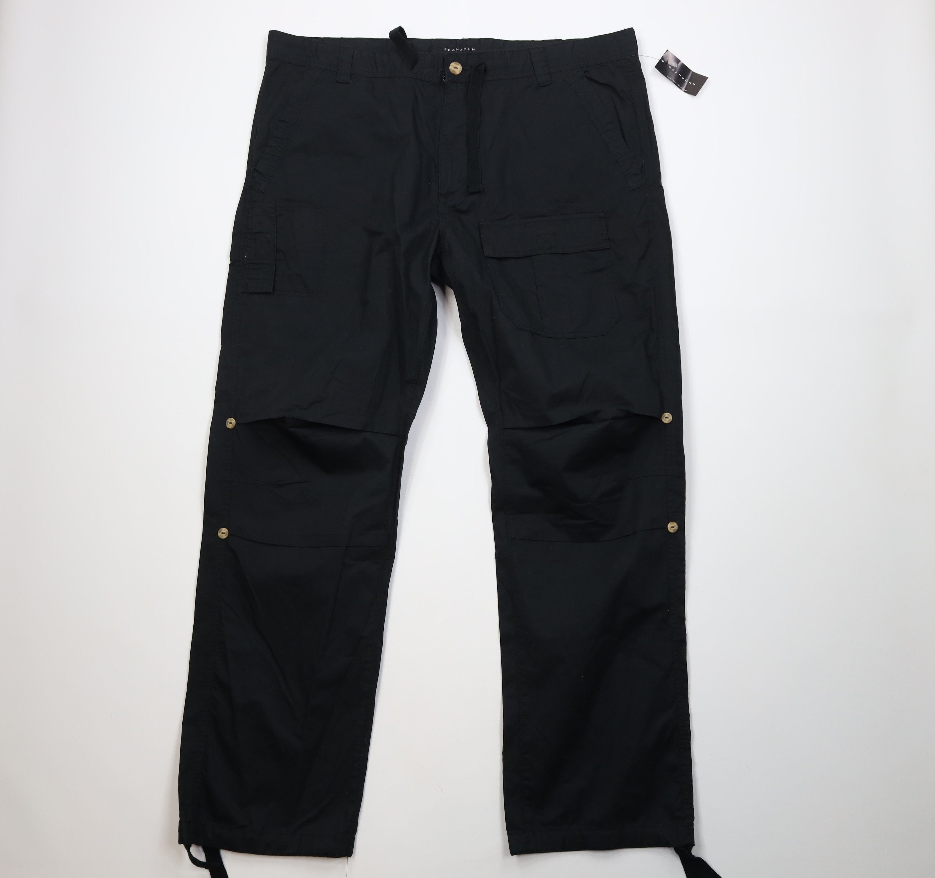 Sean John Deadstock Vintage Y2K Sean John Wide Leg Cargo Pants Black Size US 42 / EU 58 - 1 Thumbnail